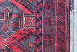 Tapete Afghan (cordão solto) med. 2,14 x 1,15 m - Tapete Afghan (cordão solto) med. 2,14 x 1,15 m