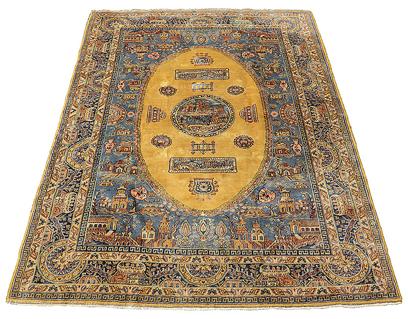 Tapete Tabriz. Medidas 2,50 x 3,35 m.