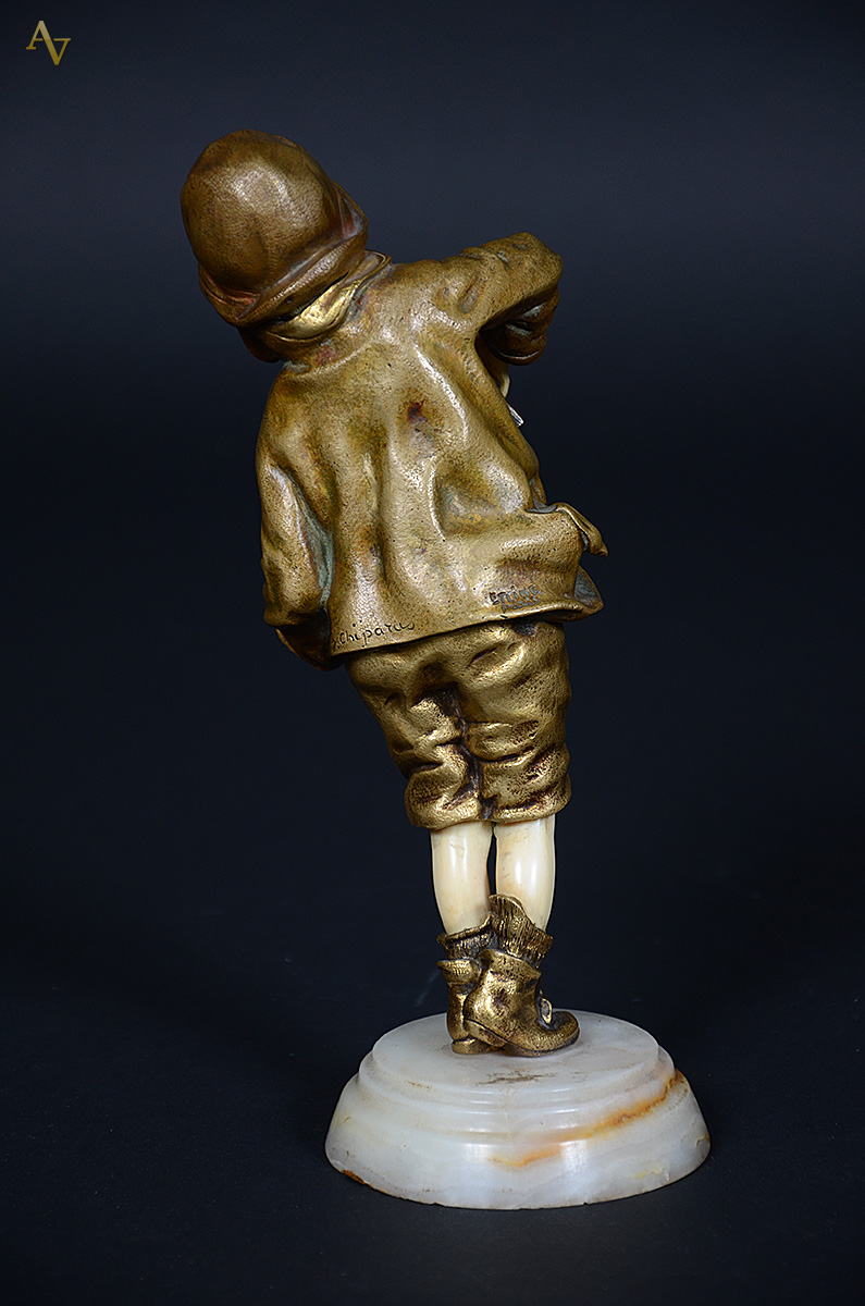 DEMETRIUS CHIPARUS - Escultura de bronze com marfim representando... - foto 2 de 3