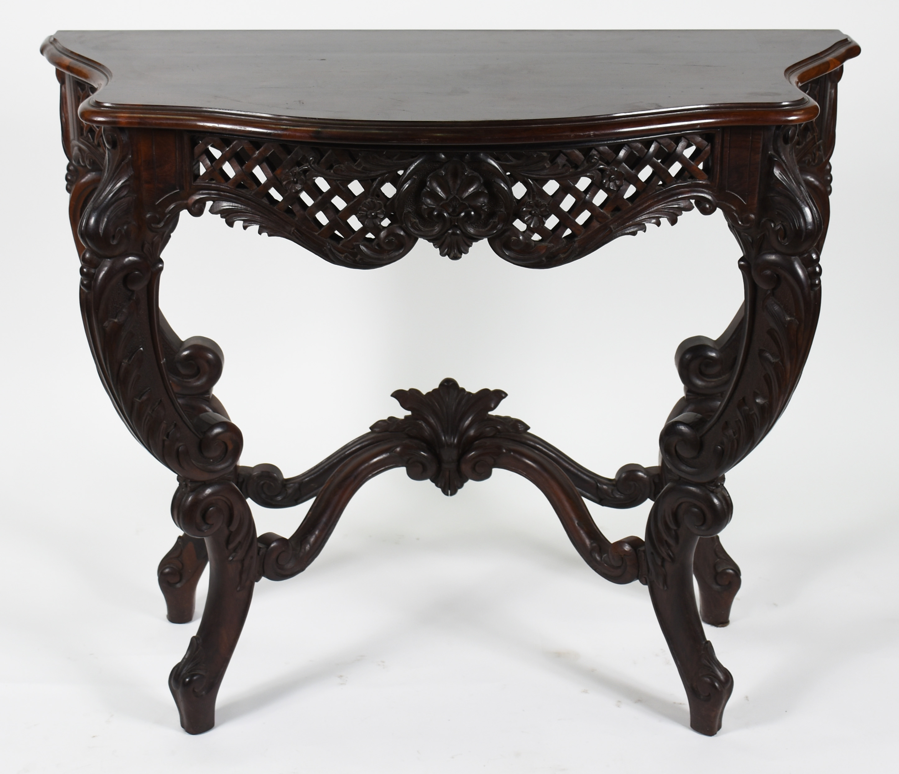 Belíssimo console de jacarandá , saia recortada com vazados e... - foto 2 de 3