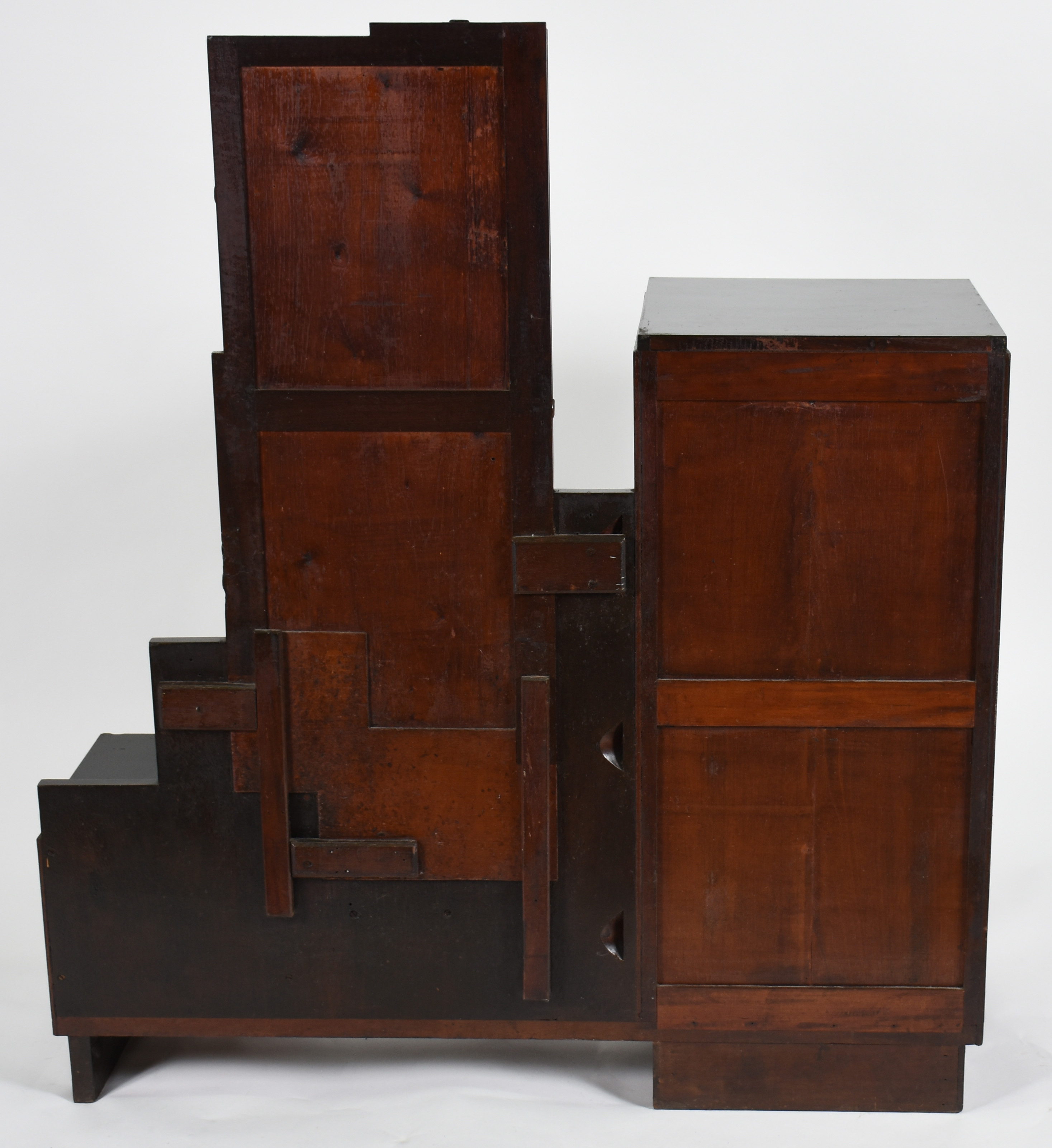 Móvel penteadeira Art Deco de madeira nobre com 2 portas e espelho (... - foto 2 de 2