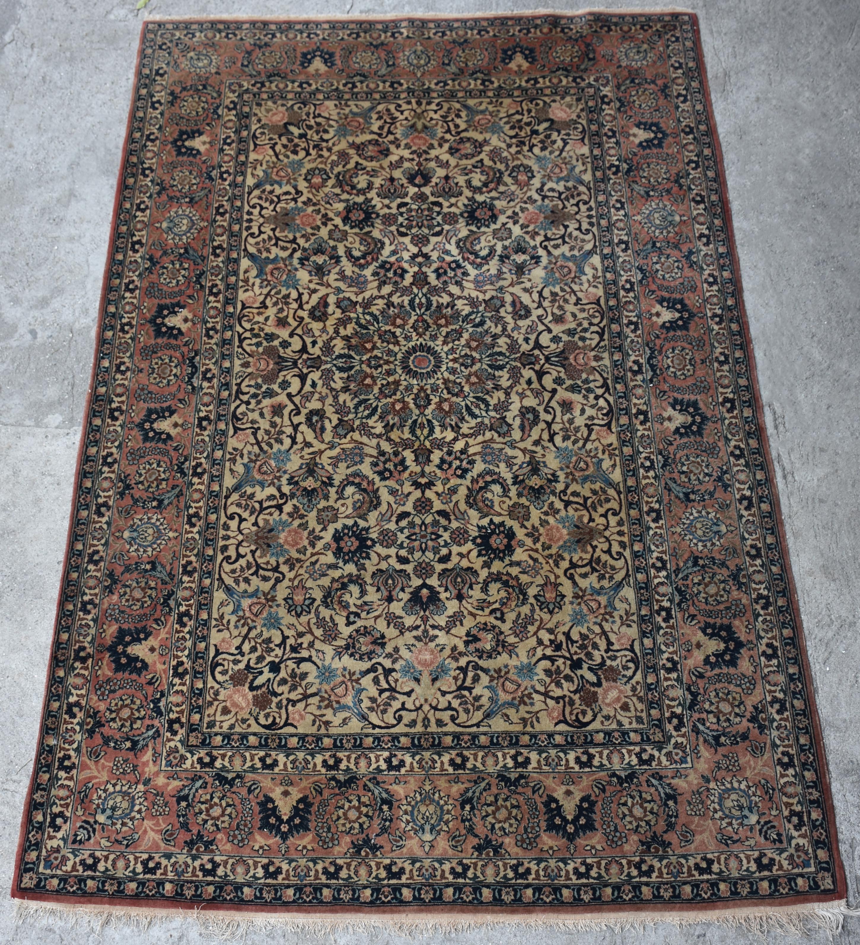 Tapete Kashan (obs. faz par com o lote 95 ) - foto 1 de 2