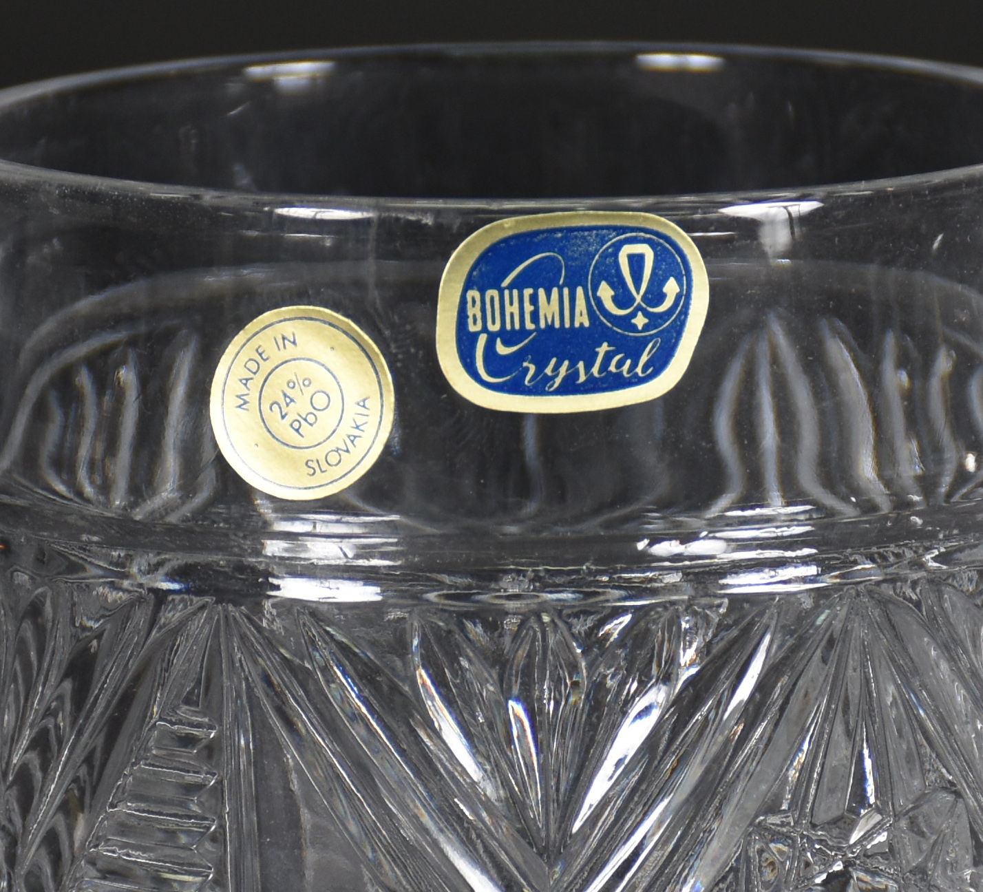 Seis copos para whisky de cristal da Bohemia lapidado. - foto 2 de 3