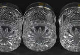 Seis copos para whisky de cristal da Bohemia la... - Seis copos para whisky de cristal da Bohemia lapidado.