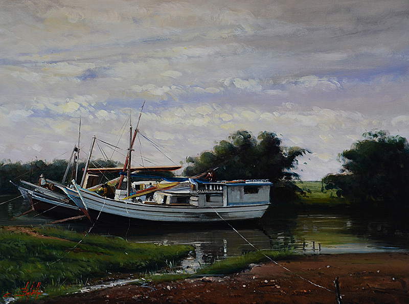 RAIMUNDO BOTELHO - Barco do Maranhão - ost - 60 x 80 - foto 2 de 4
