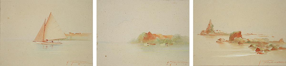 FRANCISCO GOLDSMITH - Paisagens - três aquarelas - 12,5 x 18 (Cada) - foto 2 de 2