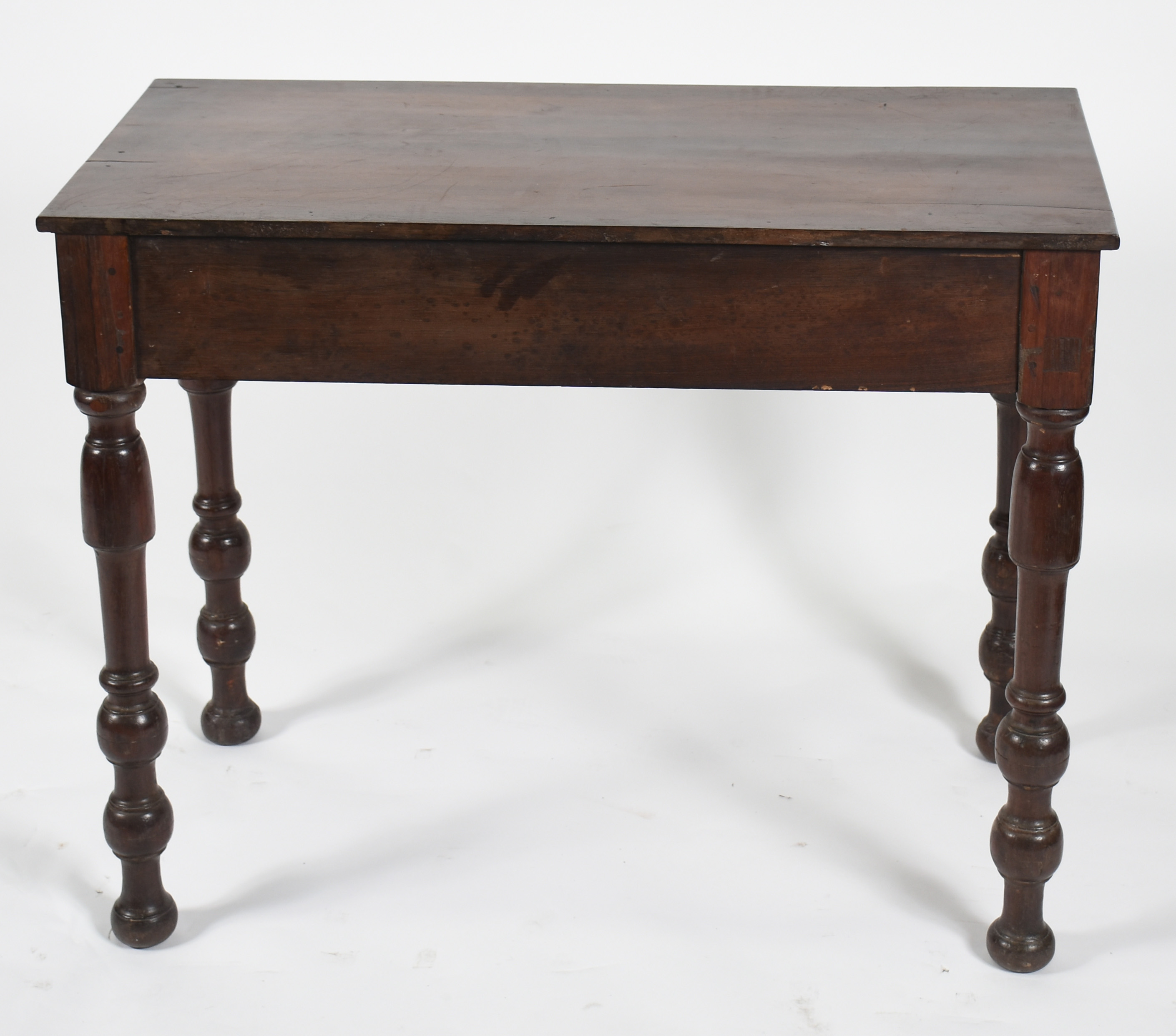 Mesa de jacarandá com 2 gavetas e pernas torneadas - foto 3 de 3