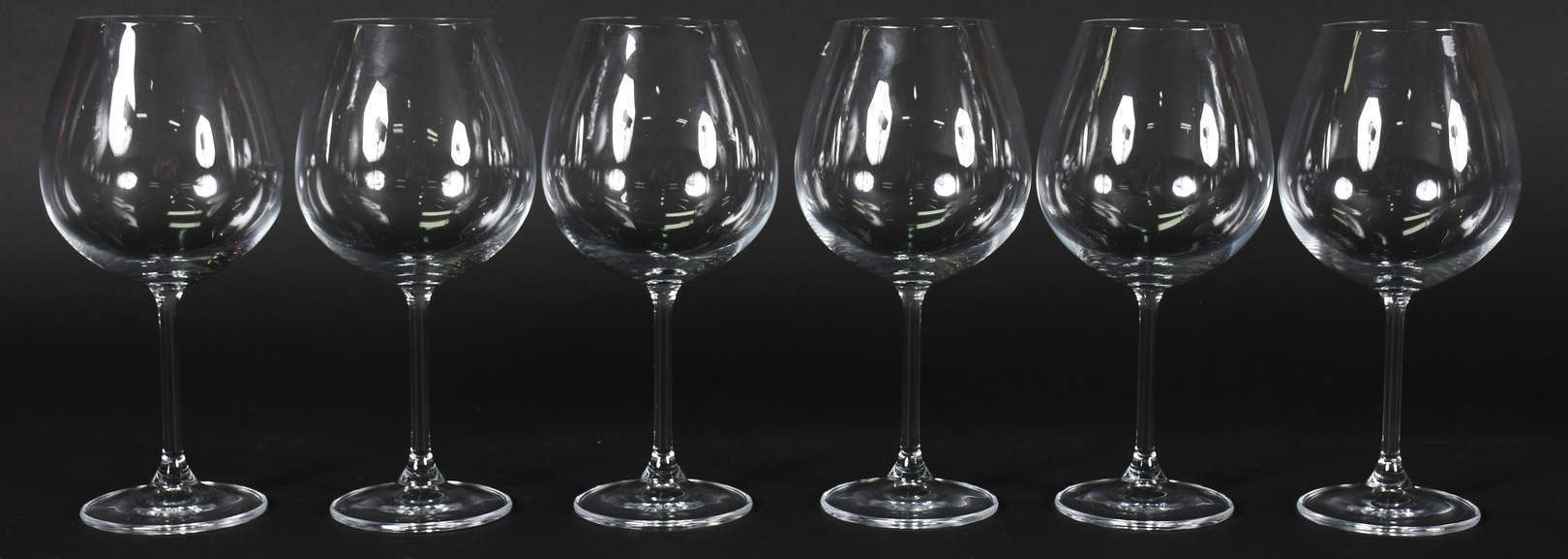 Seis taças de cristal da bohemia para vinho 650 ml