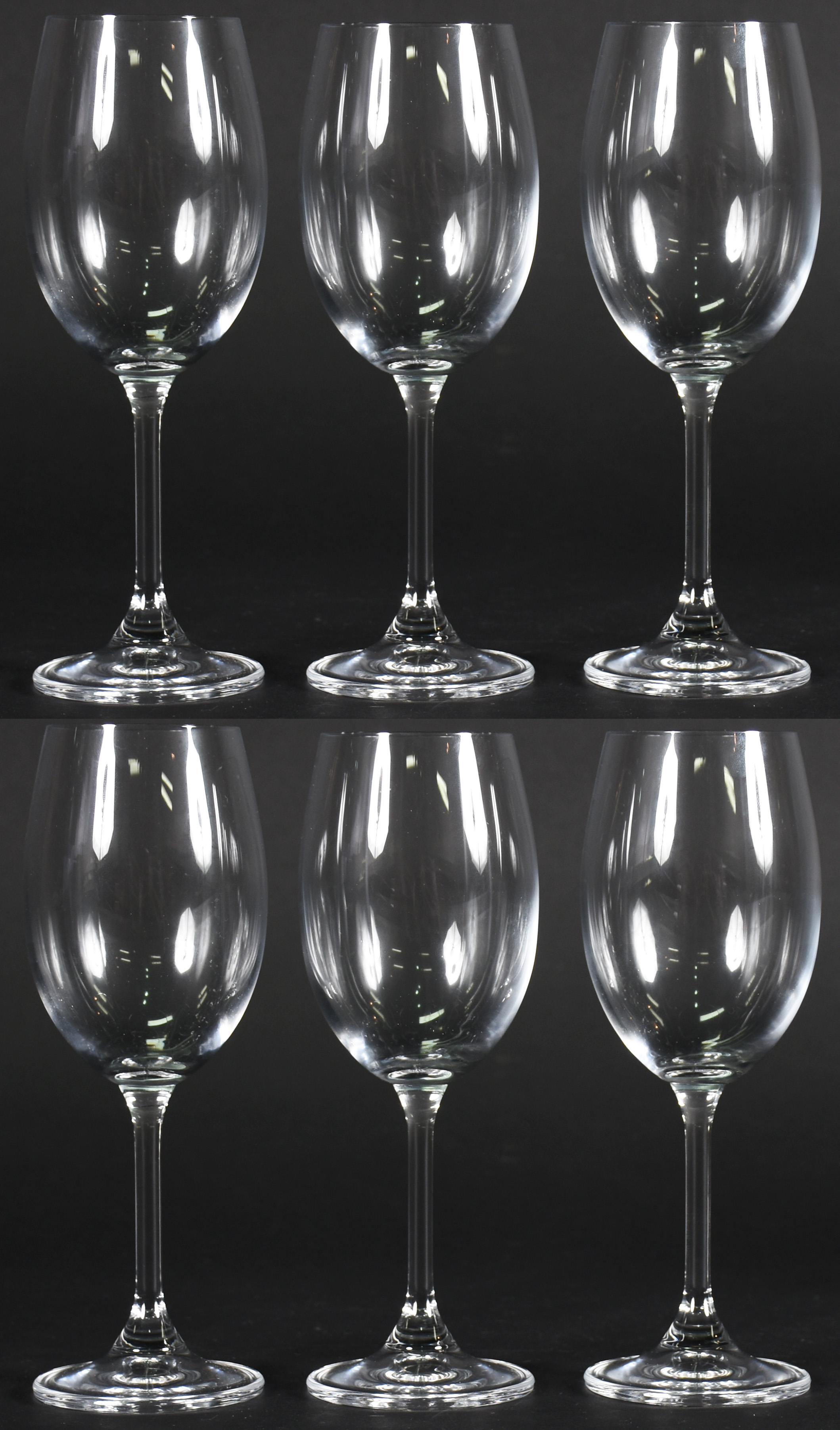 Seis taças de vinho branco de cristal da Bohemia 230 ml - foto 1 de 2