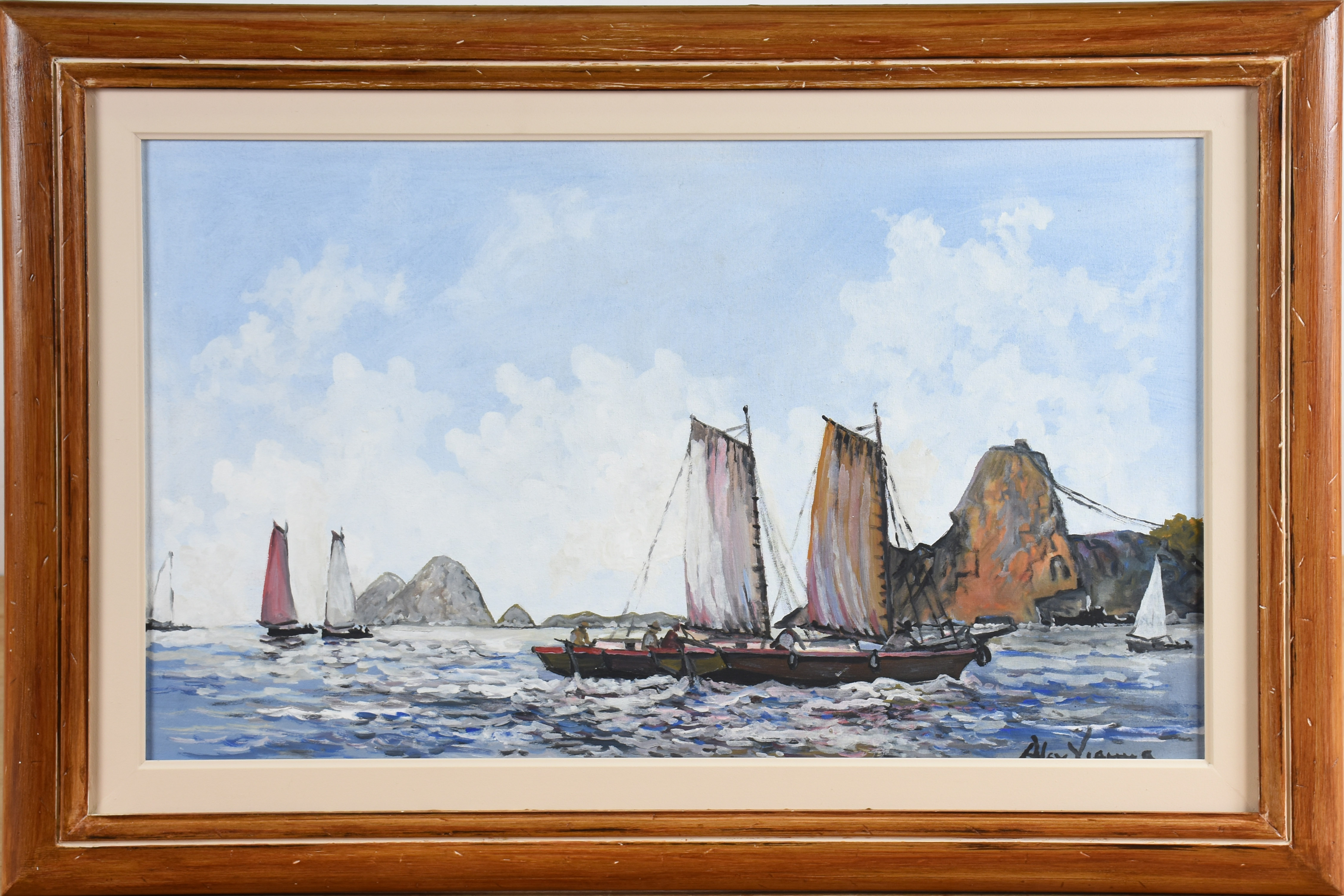Alcy Vianna (1937), Marinha com barcos - foto 1 de 3