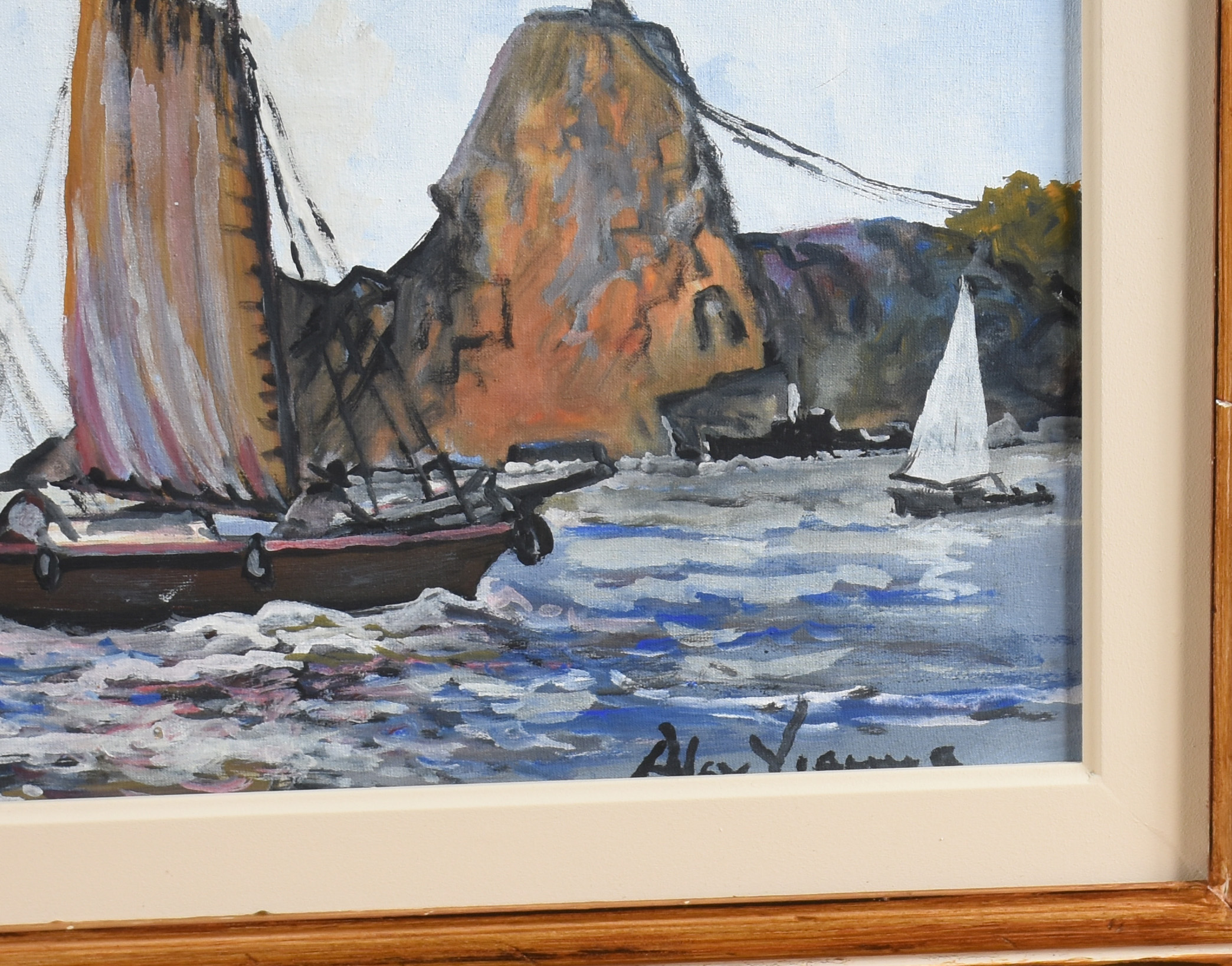 Alcy Vianna (1937), Marinha com barcos - foto 2 de 3