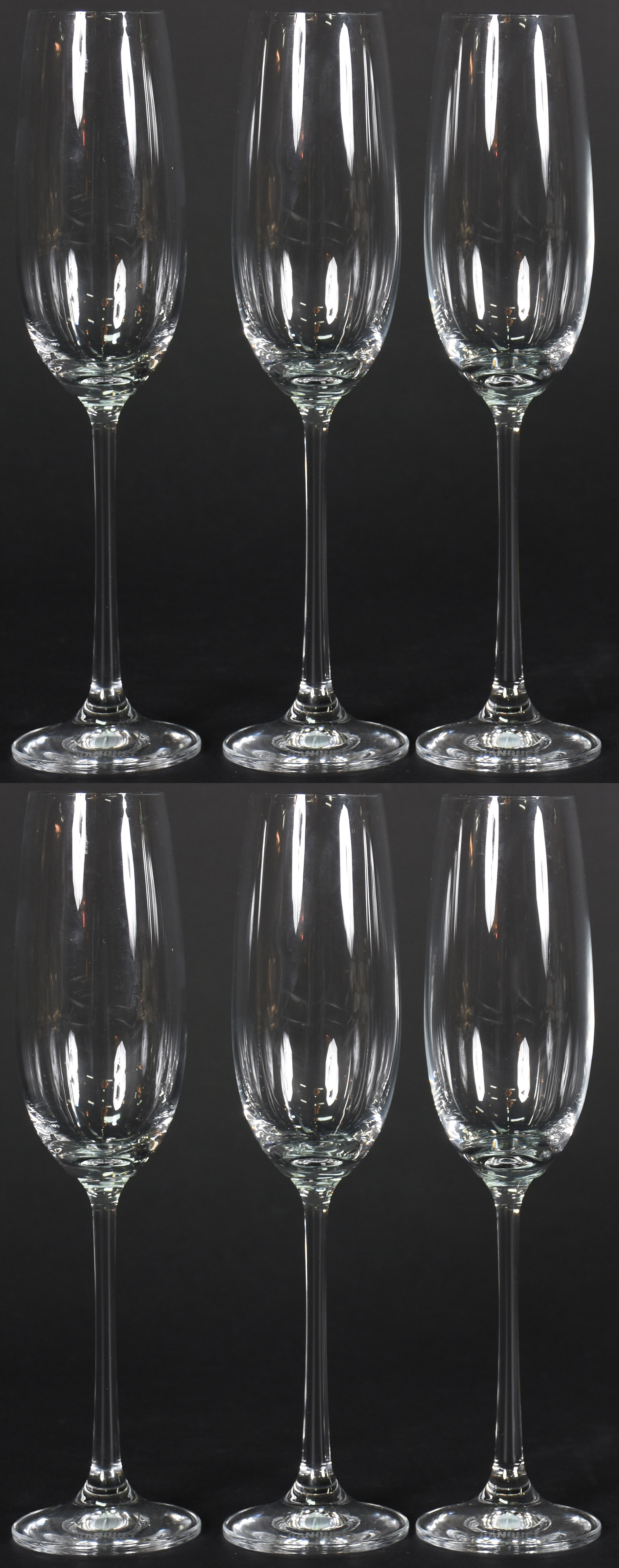 Seis flutes de cristal da Bohemia 180ml - foto 1 de 3