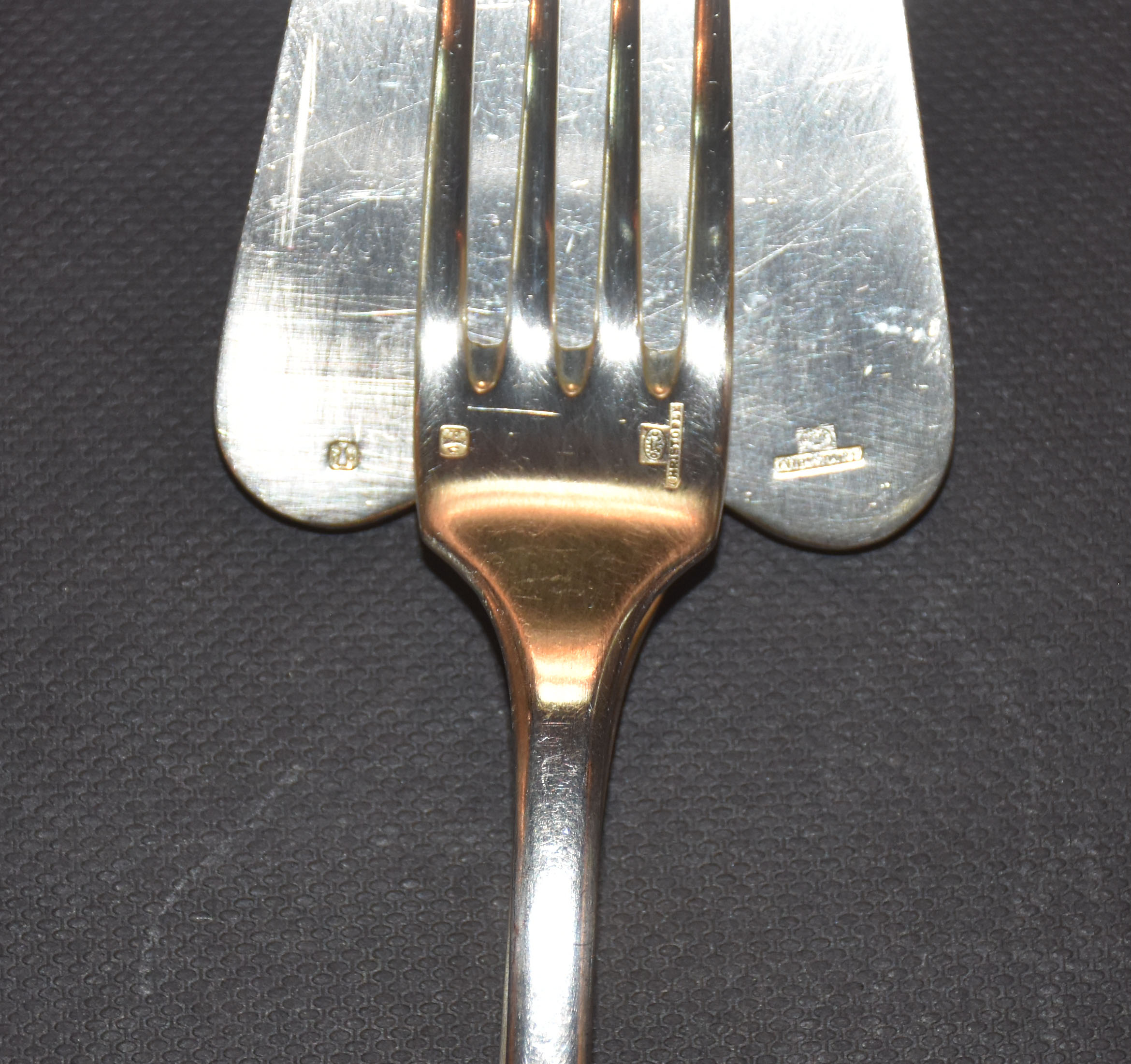 CHRISTOFLE - Faqueiro de prata 90, modelo Cluny , composto de 12... - foto 2 de 2