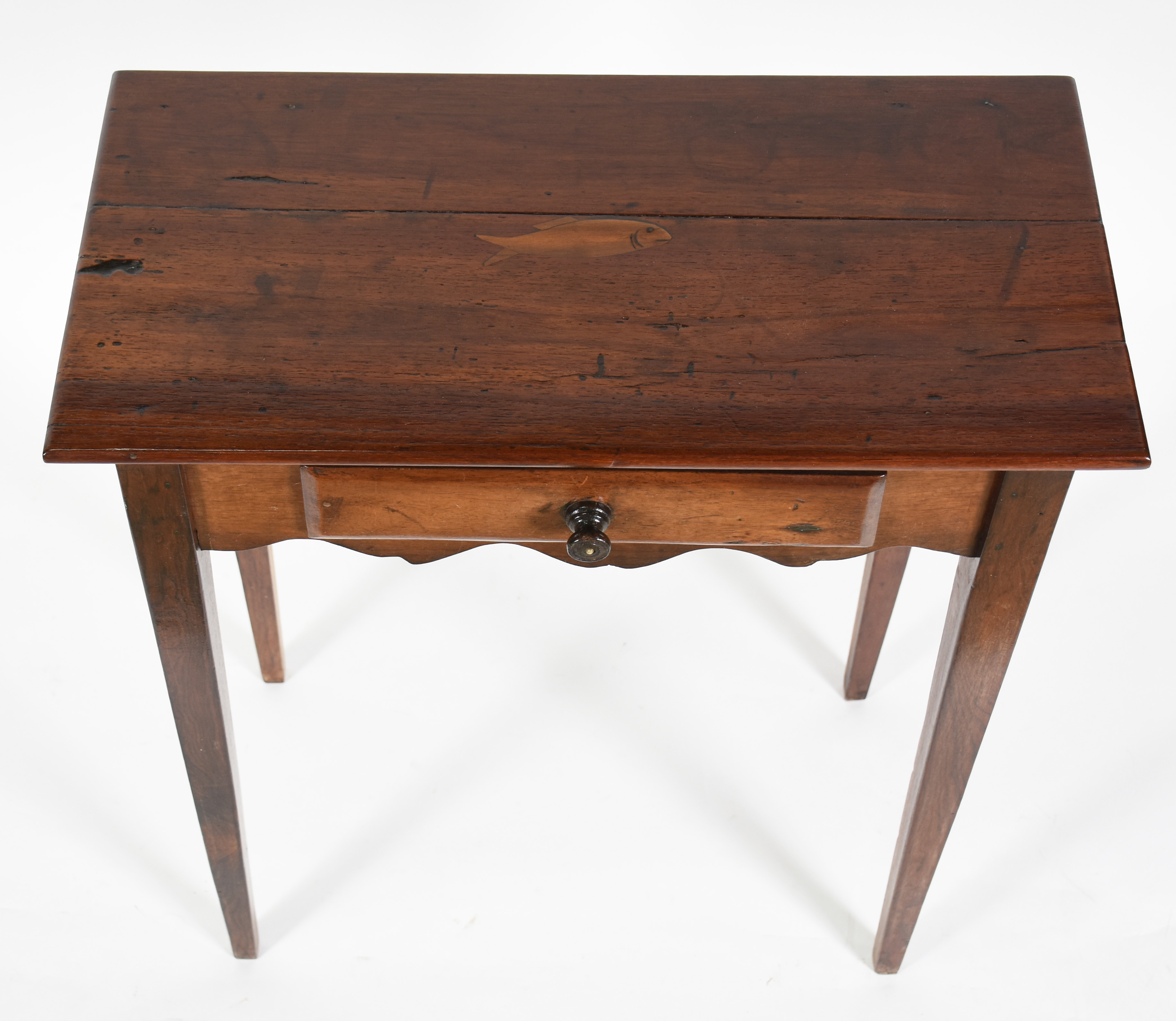 Mesa D. maria em jacarandá maciço , século XIX, tendo no tampo figura... - foto 2 de 3