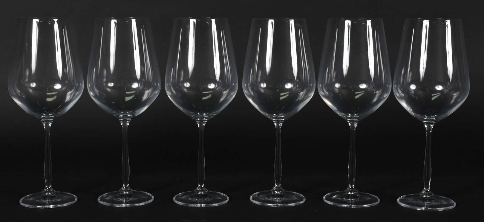 Seis taças de cristal da Bohemia para vinho tinto - 800 ml