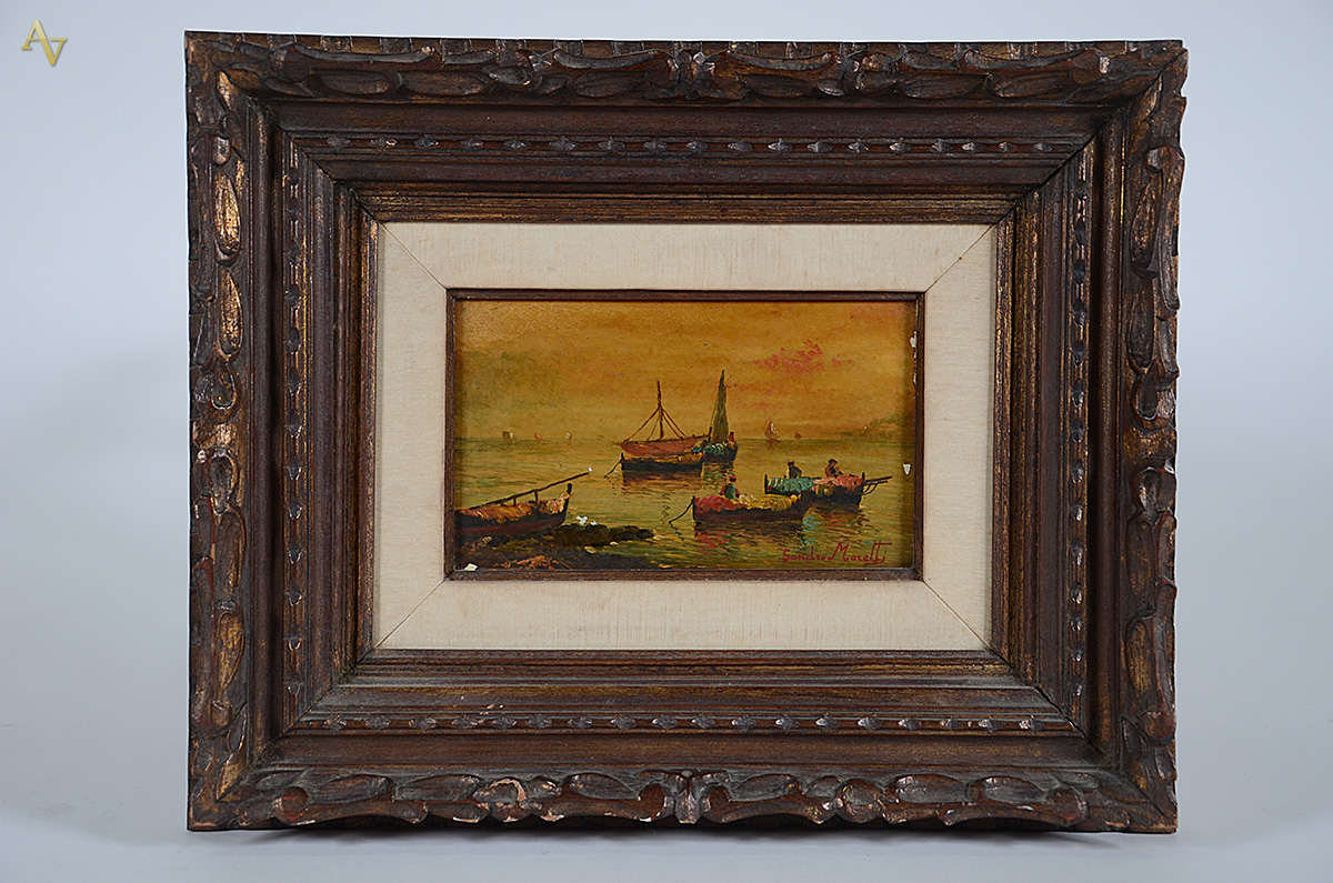 SANDRO MORETTI - "Pescatori al tramonto" - osm - 16 x 25... - foto 1 de 4