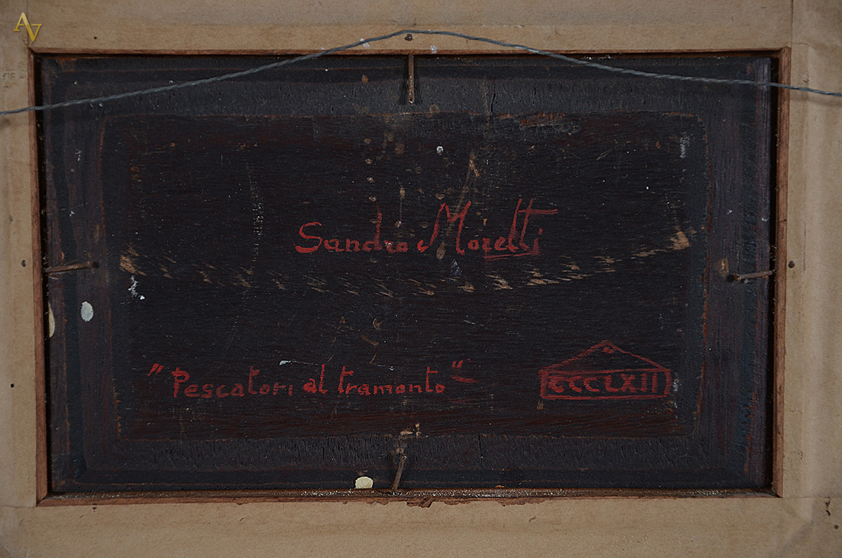 SANDRO MORETTI - "Pescatori al tramonto" - osm - 16 x 25... - foto 4 de 4