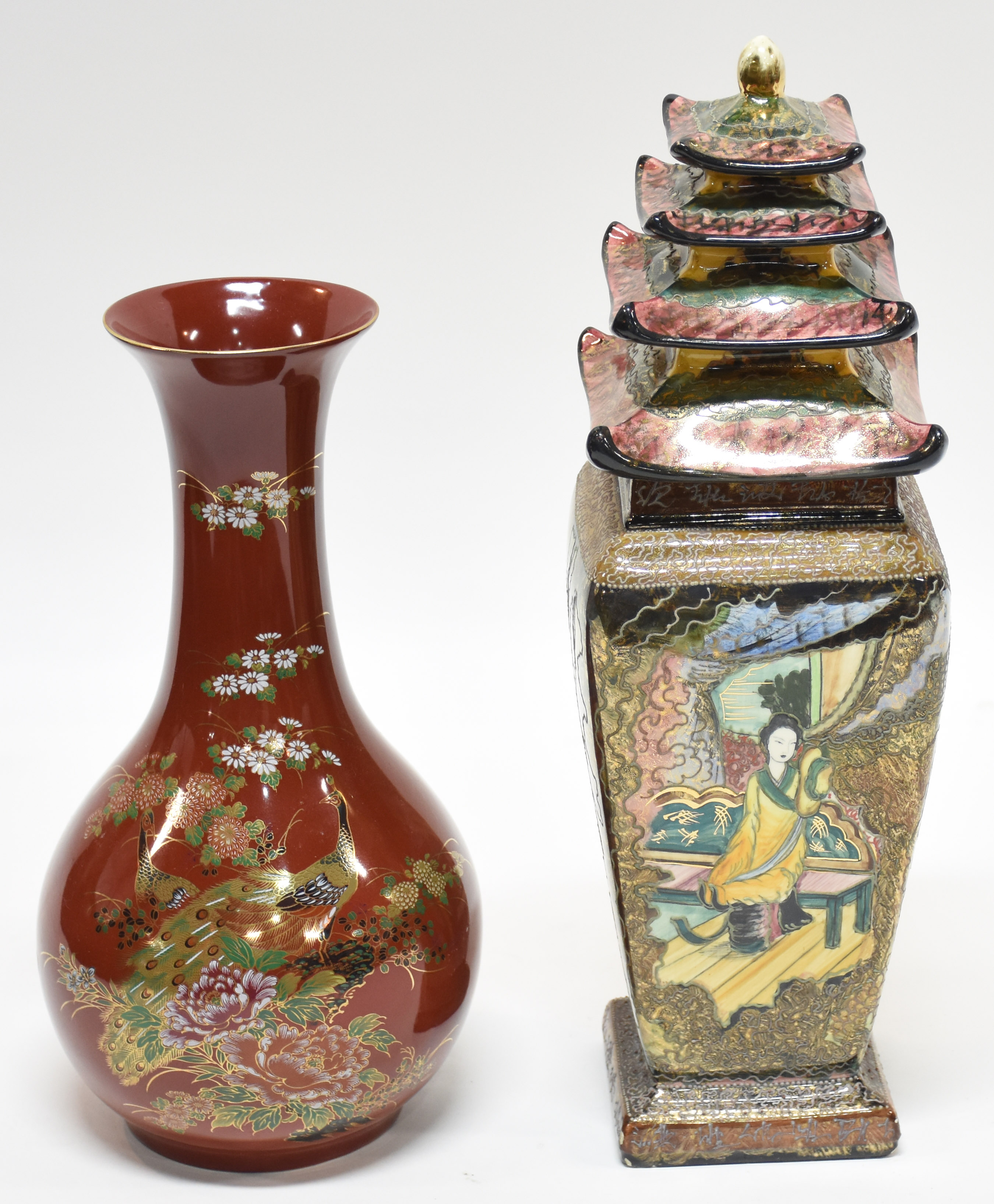 Dois vasos de porcelana oriental - foto 2 de 4