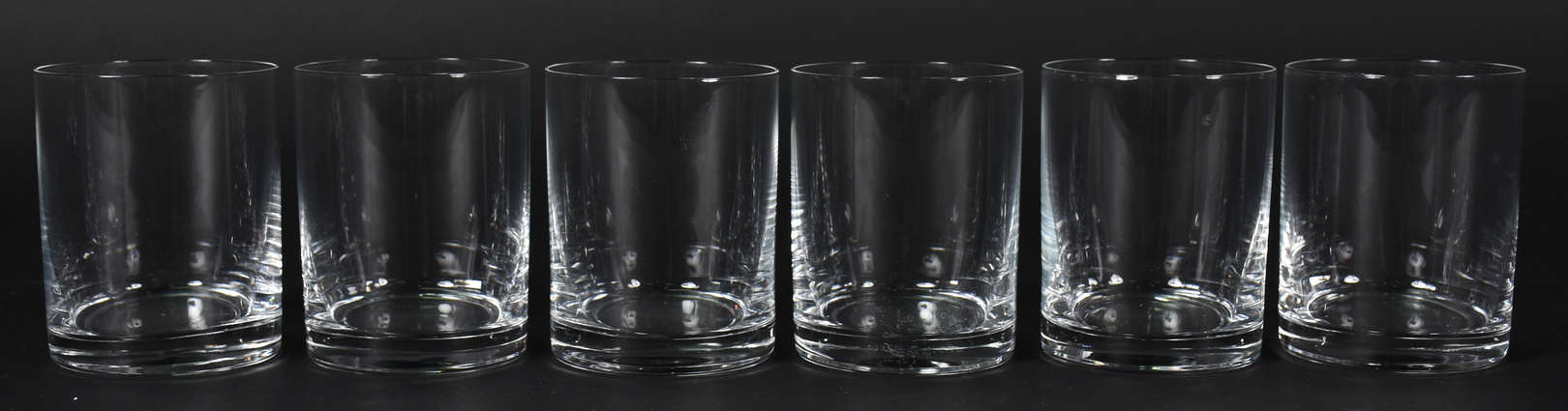Seis copos para Whisky em cristal liso, 320 ml.