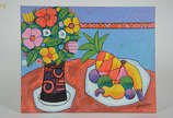 JOUBERT PANTANERO - Flores e frutas na mesa - o... - JOUBERT PANTANERO - Flores e frutas na mesa - ost - 55 x 70 - datado 2007