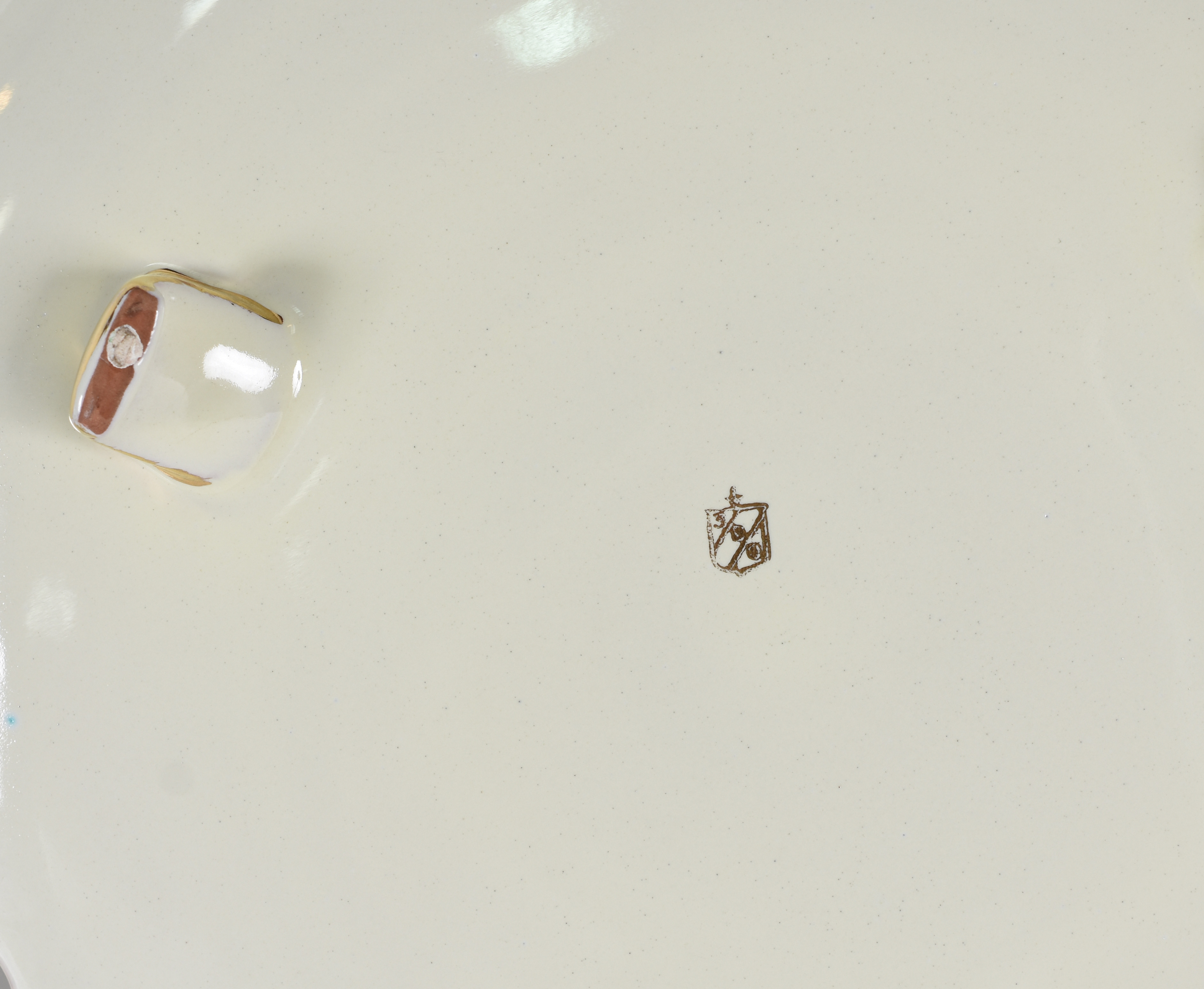 Fruteira e prato de porcelana da Bavaria, decoradas com ninfas em... - foto 4 de 4