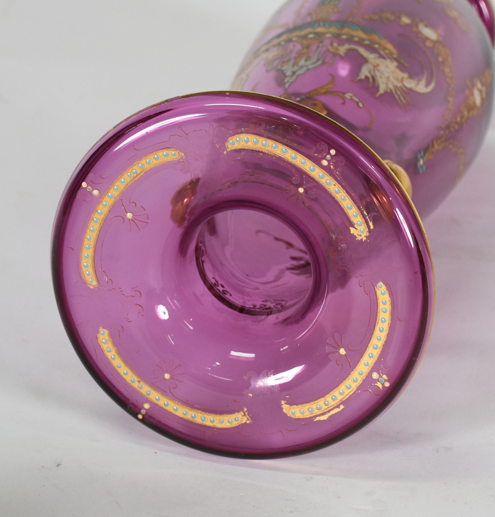 Vidro artístico - Vaso veneziano translúcido lilás com fina decoração... - foto 4 de 5