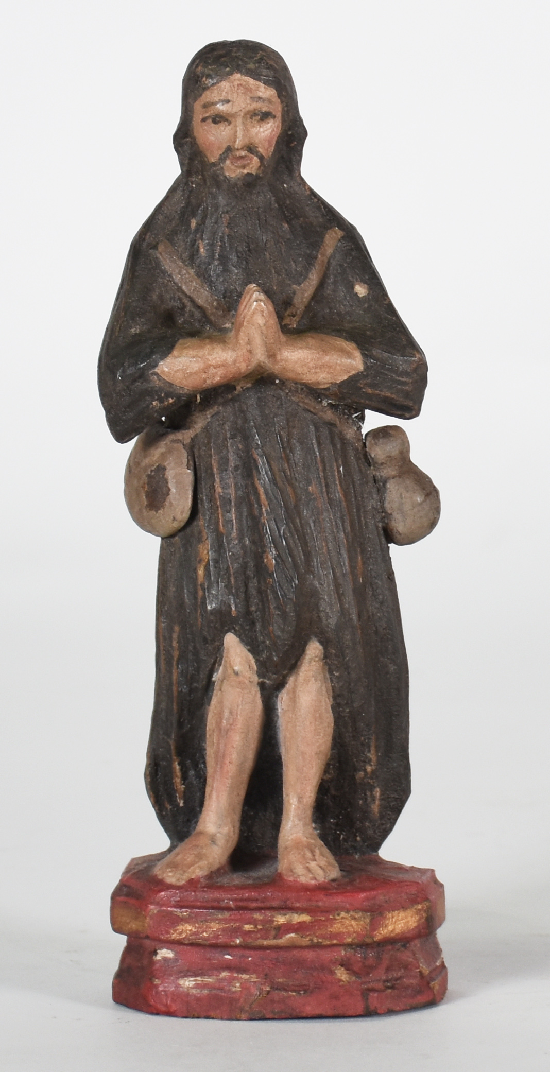 Imagem de Santo Onofre em madeira , Minas Gerais Séc XIX . - foto 1 de 2