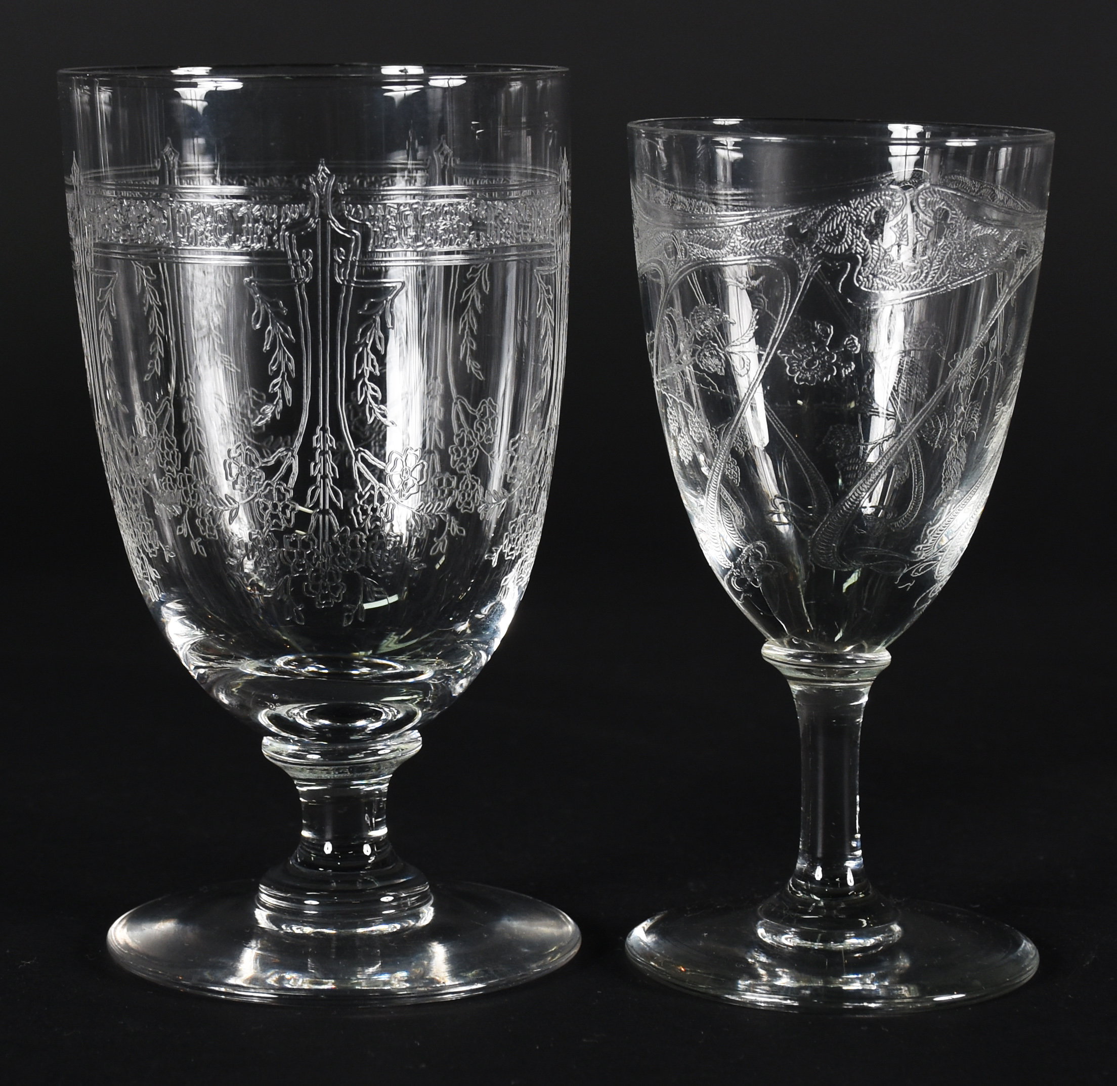 Serviço de cristal SAINT LOUIS lavrado, composto de 5 taças para... - foto 1 de 3