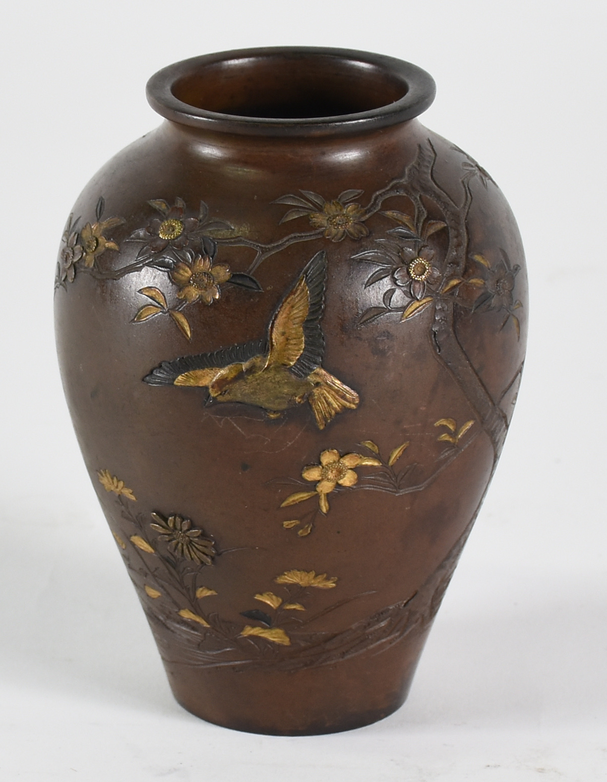 Vaso de bronze chinês assinado . - foto 1 de 3