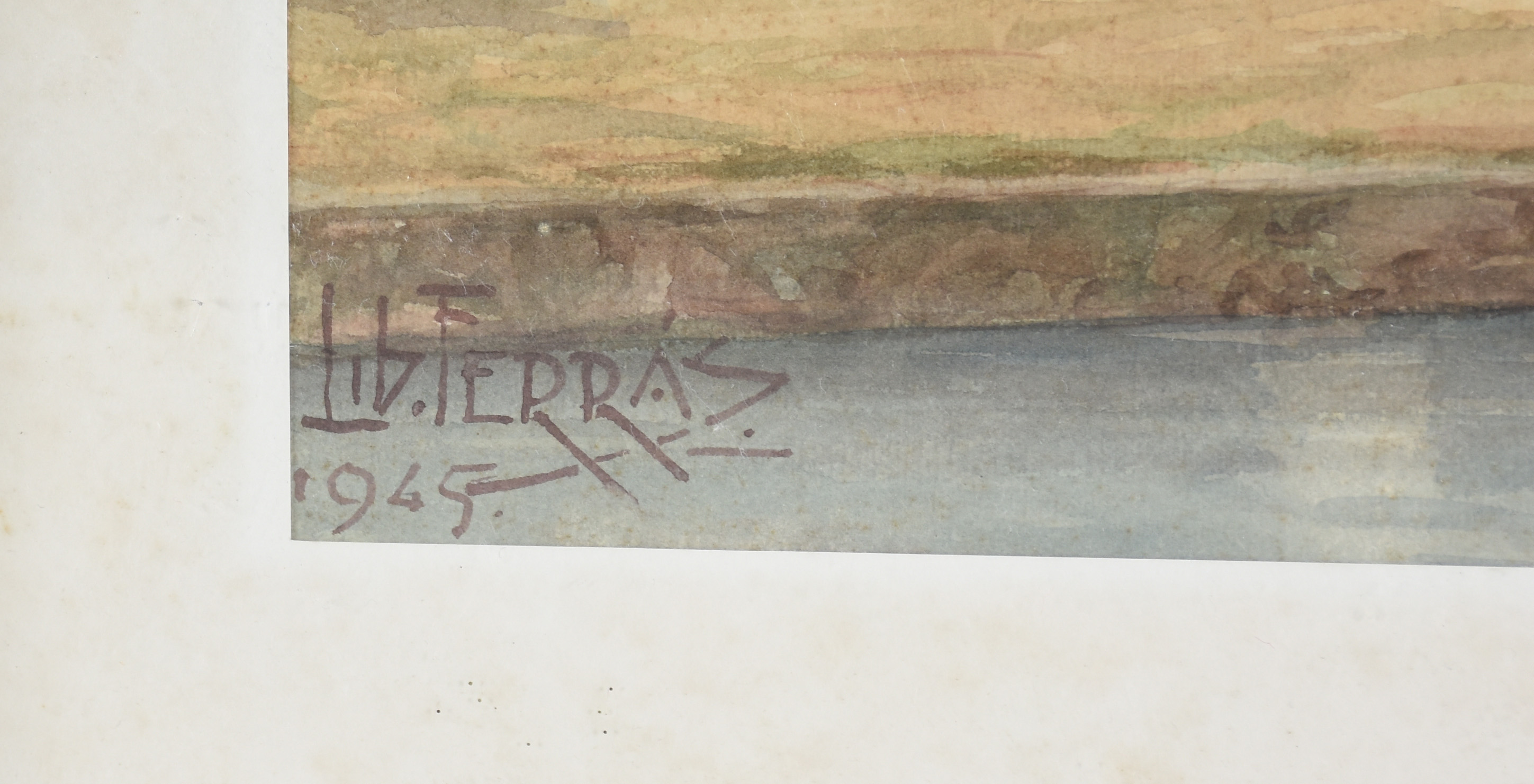 Aquarela ,datada de 1945 - foto 2 de 3