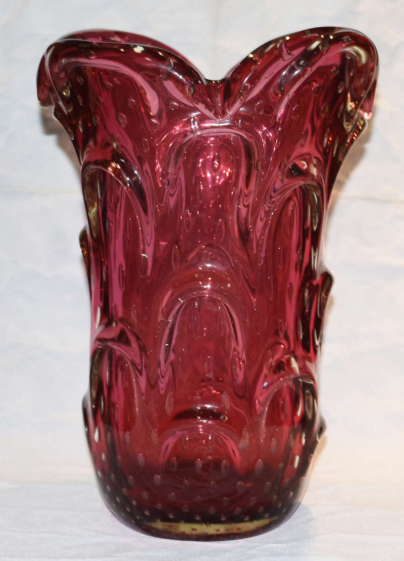 Vaso de Murano italiano rubi, década de 60. - foto 2 de 3