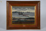 S. PINTO - Marinha com barcos - ose - 29 x 37 - S. PINTO - Marinha com barcos - ose - 29 x 37