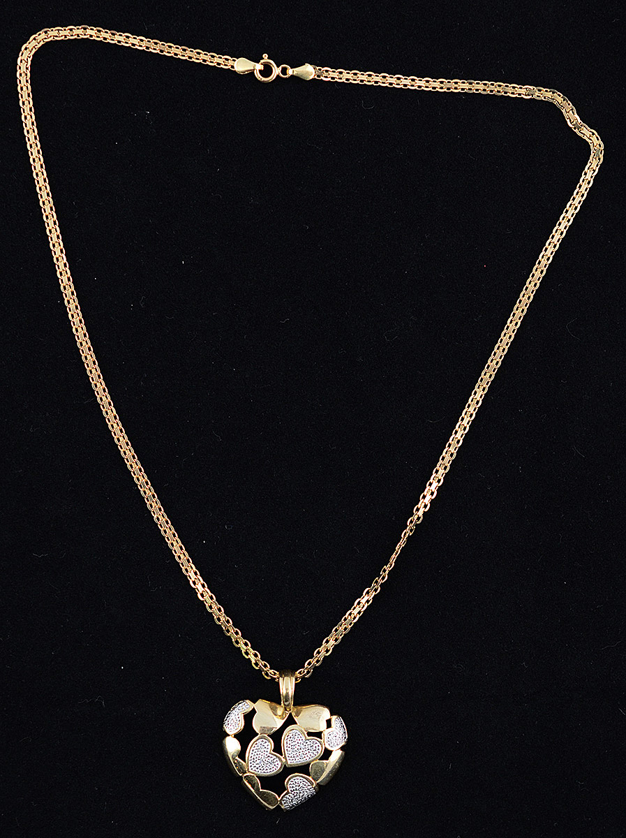 Gargantilha de ouro amarelo 18 k e pingente com 15 brilhantes. Peso... - foto 2 de 2