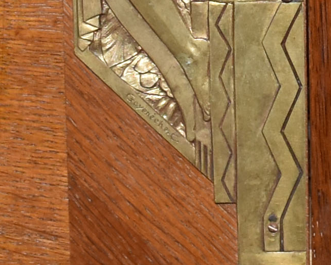 Armário de madeira nobre, Art Déco , bronzes assinados por Gallé nas... - foto 4 de 4