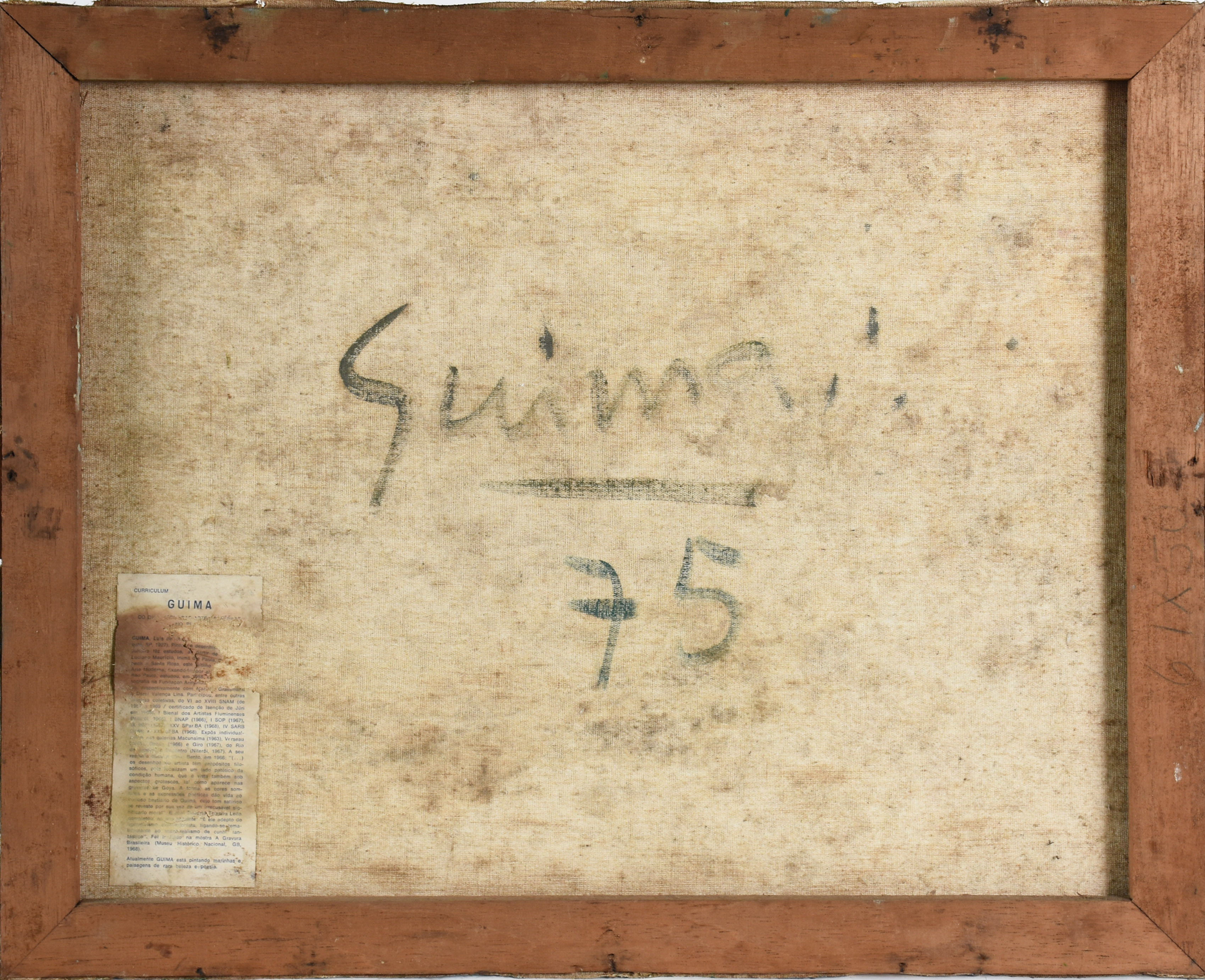 Guima (1927-1993), Marinha (datada 1975, no verso) - foto 2 de 2