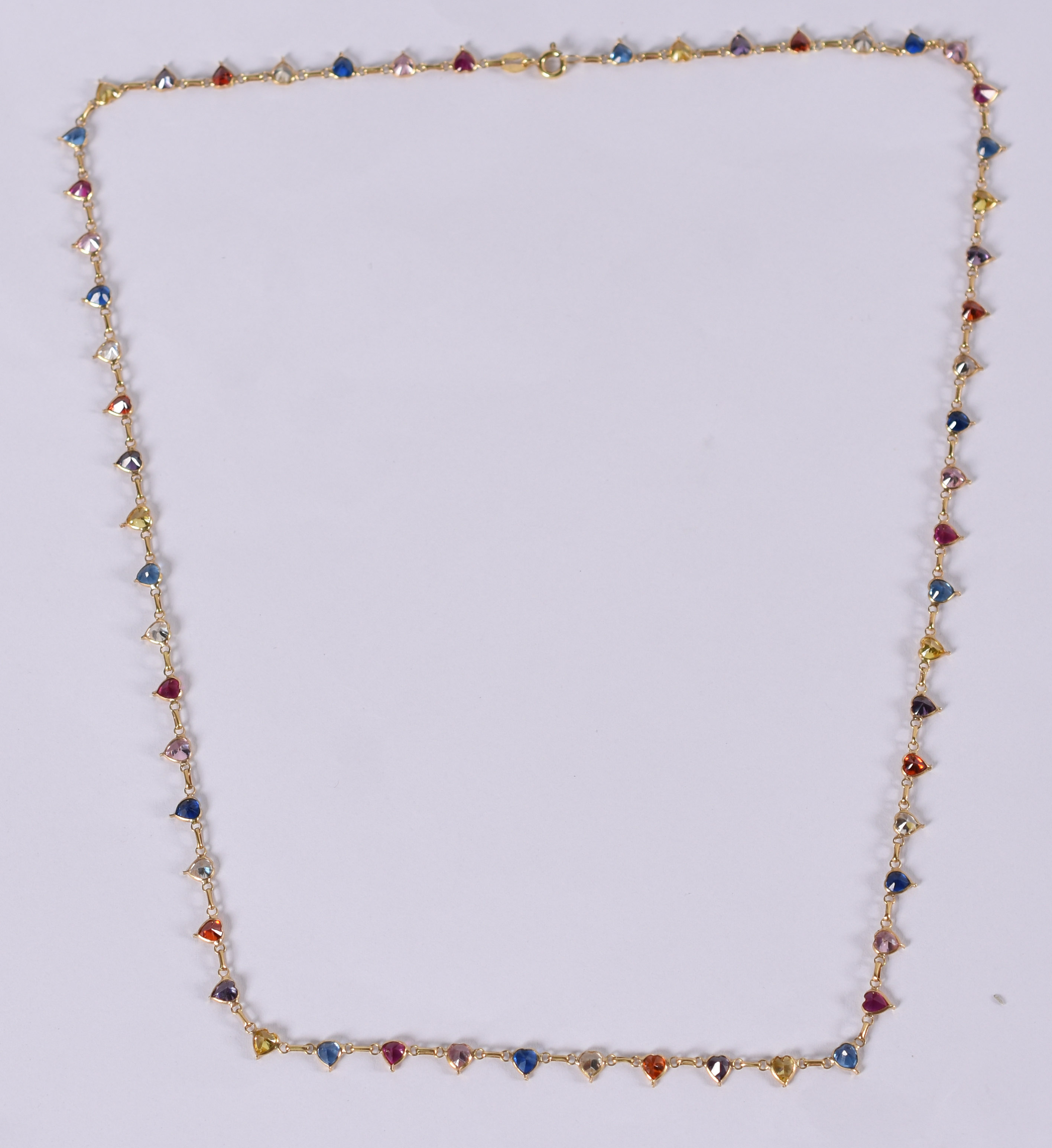 Gargantilha de ouro amarelo com pedras transparentes ( Por questão de...