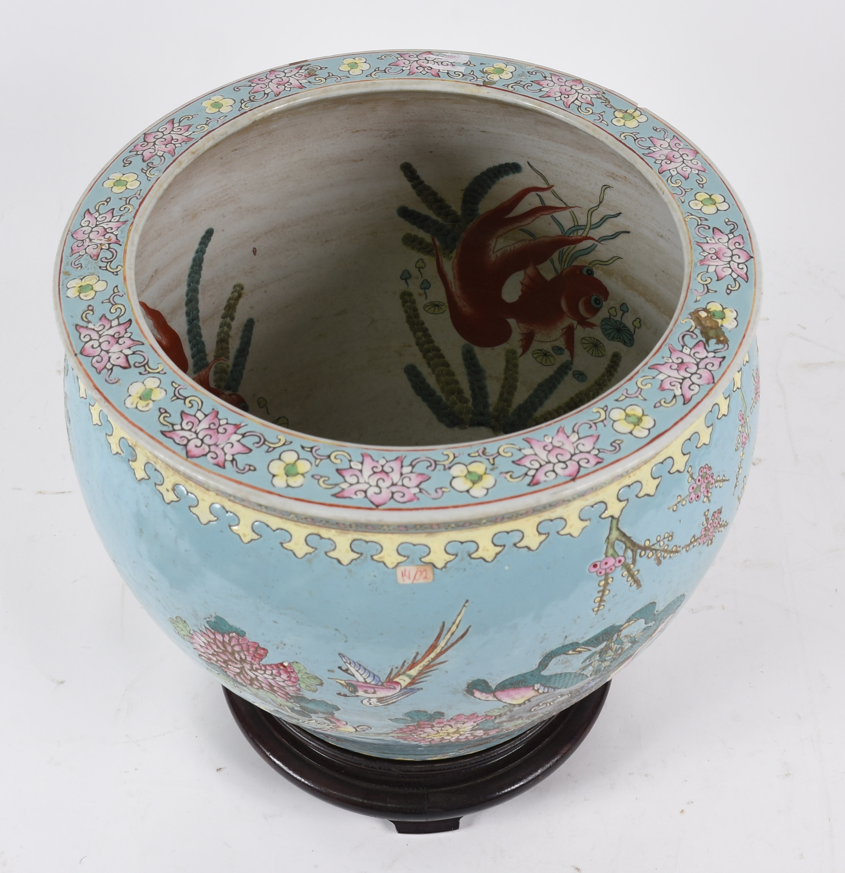 Aquário / cachepot de porcelana chinesa policromada, interior com... - foto 2 de 6