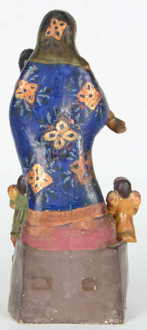 Nossa Senhora do Rosario com menino, Antiga imagem de terracota... - foto 2 de 3
