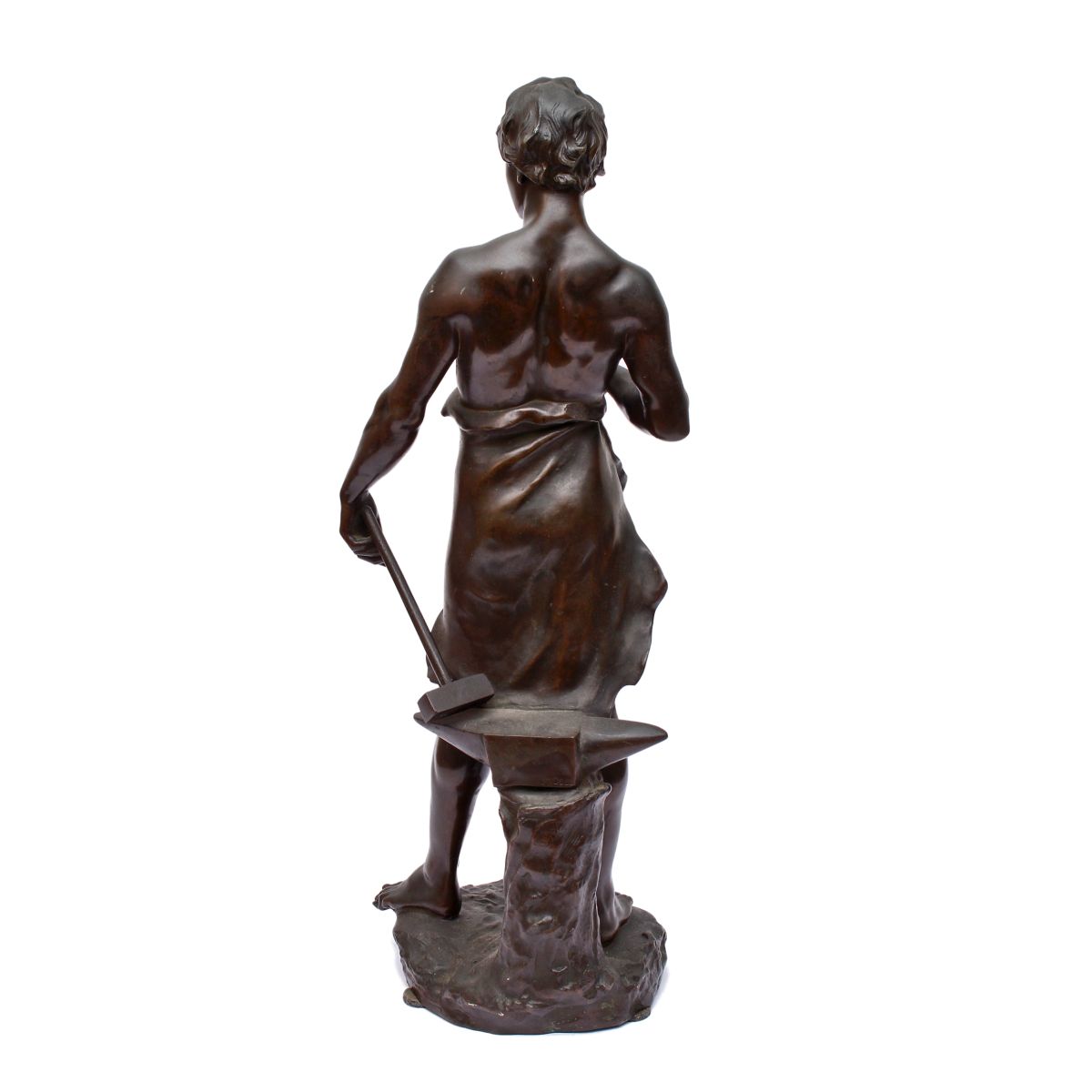 E.V. - Escultura em bronze " O forjador " . Finíssimos traços... - foto 2 de 3