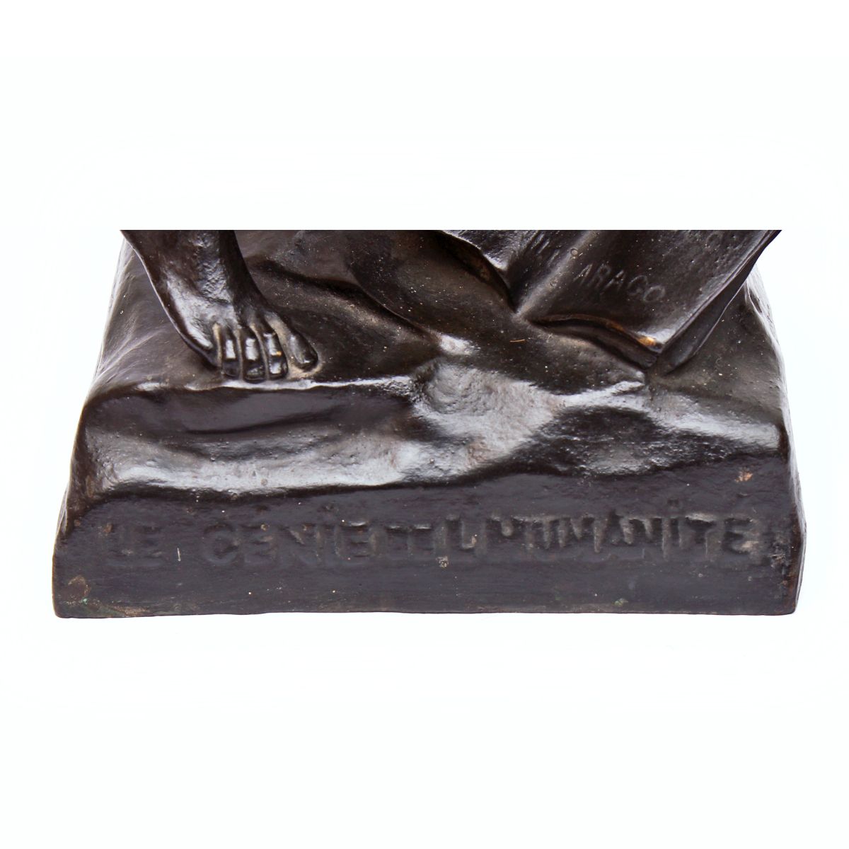 Escultura em bronze " Le genie de L ' humanité " . Finíssimos traço... - foto 3 de 5