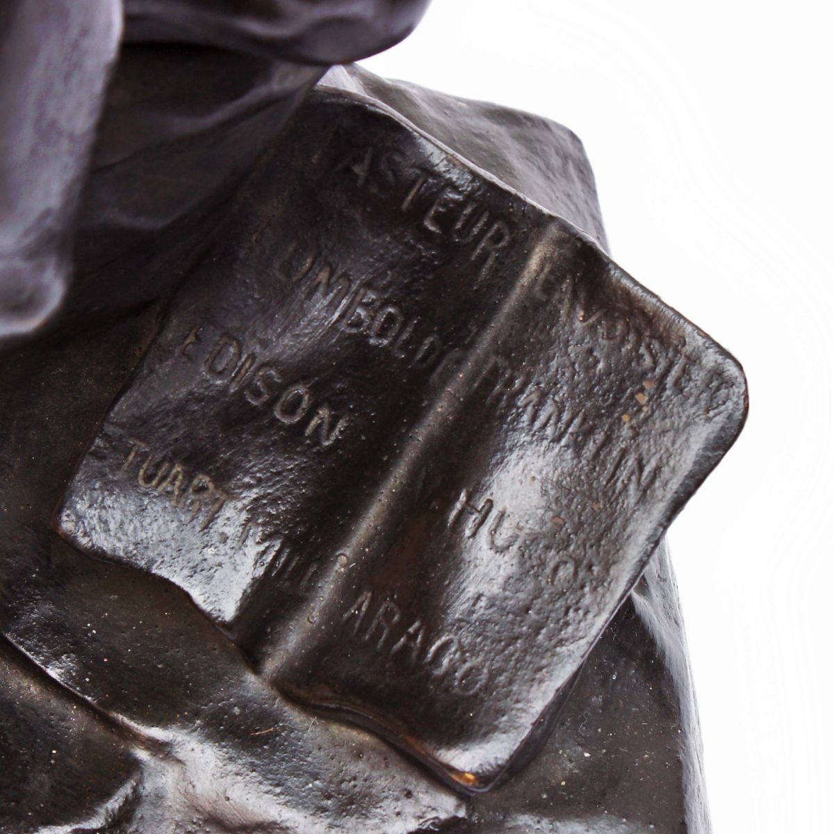 Escultura em bronze " Le genie de L ' humanité " . Finíssimos traço... - foto 4 de 5