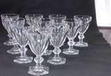 BACCARAT - Modelo Harcourt 1841- 10 taças para ... - BACCARAT - Modelo Harcourt 1841- 10 taças para água de cristal frances, assinados na base .