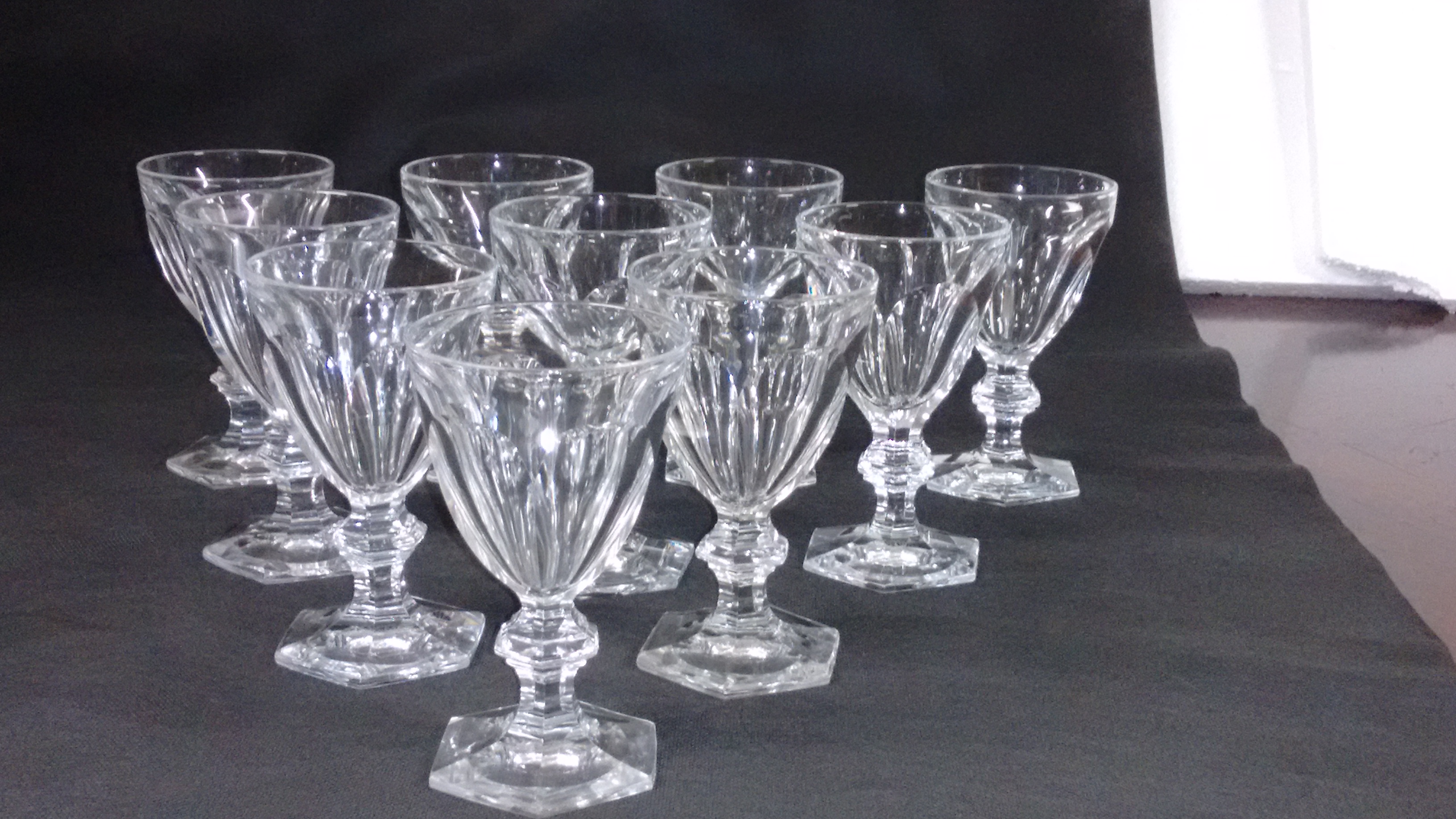 BACCARAT - Modelo Harcourt 1841- 10 taças para água de cristal... - foto 1 de 4