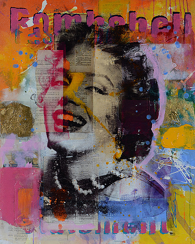 CLAUS COSTA - Marilyn Monroe - tec. mista - 80 x 100 - foto 2 de 4
