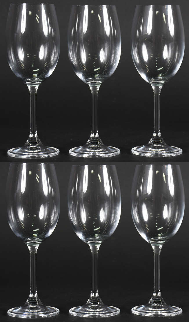 Seis taças de vinho branco de cristal da Bohemia 230 ml - foto 1 de 2