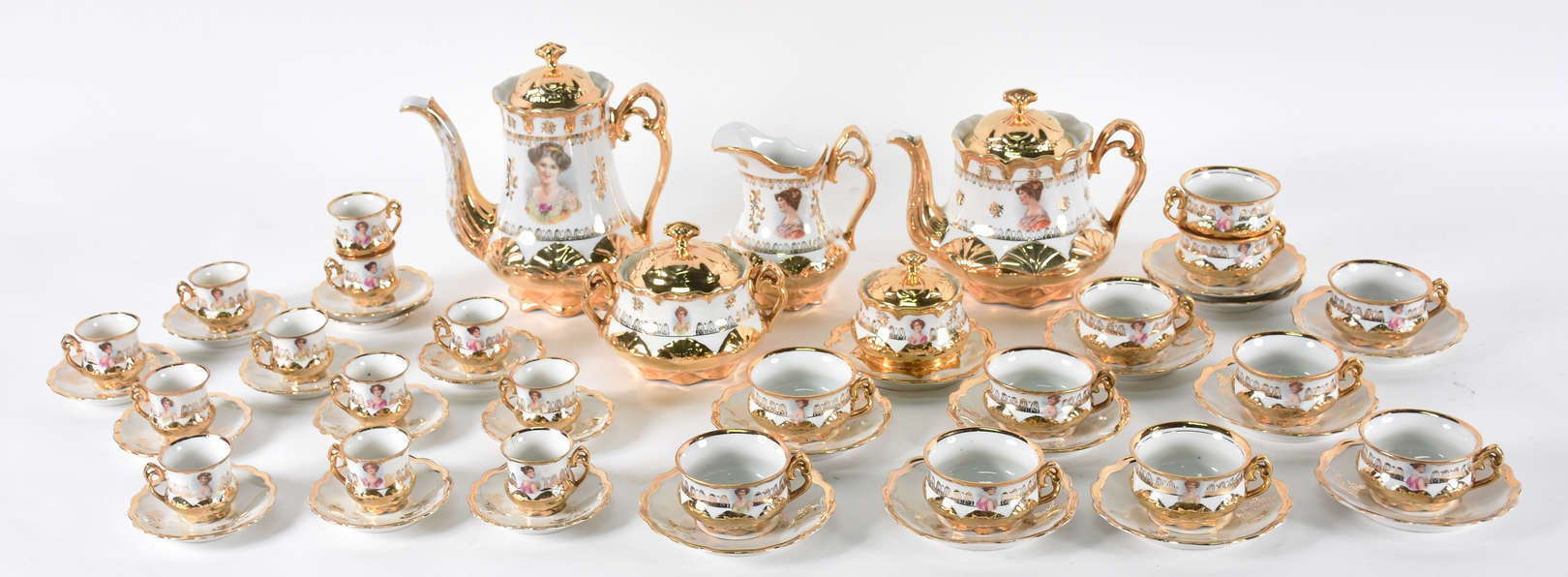 Aparelho de chá e café de porcelana Otto , composto de 2 bules... - foto 2 de 5