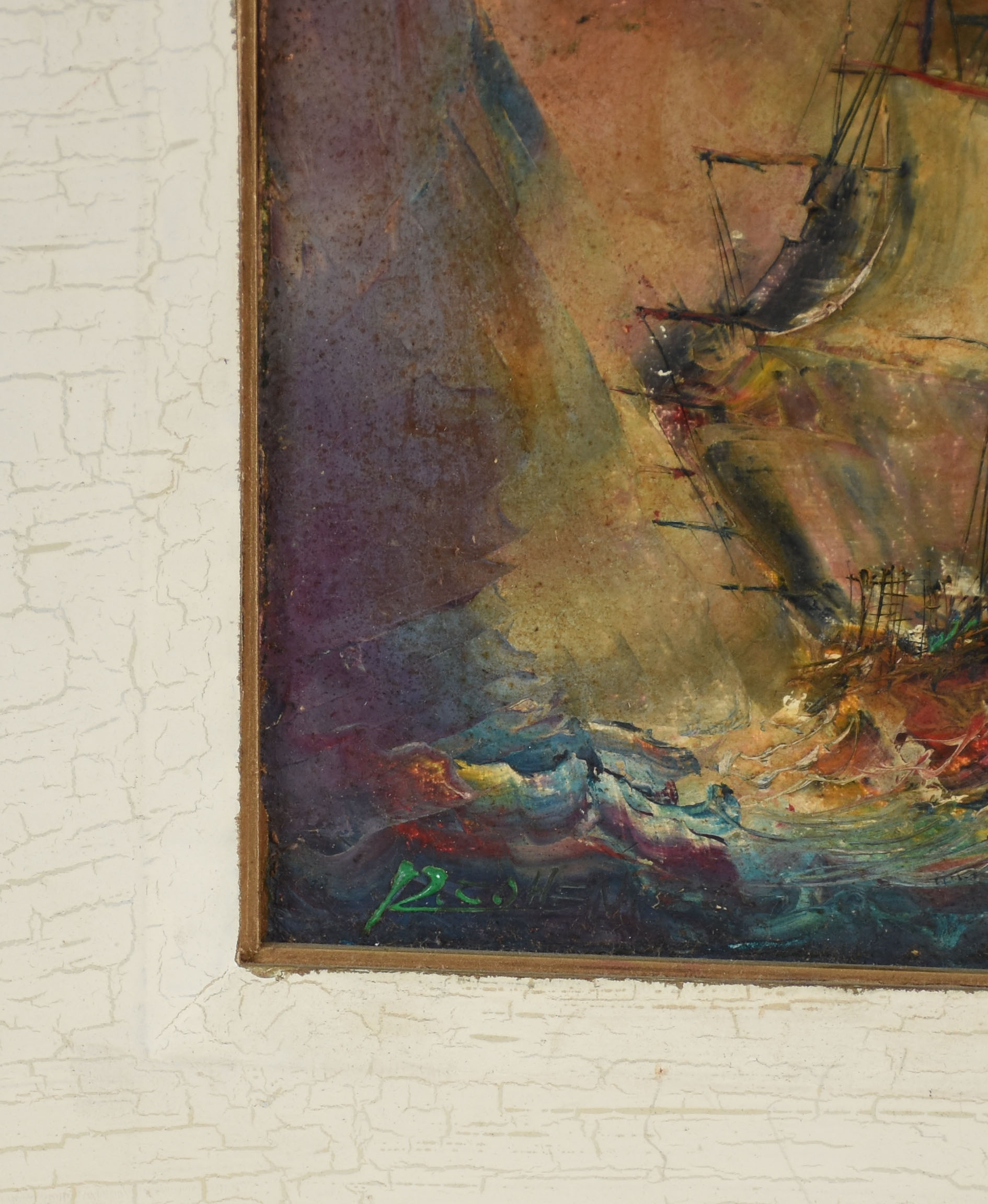 Pintura em louça , ASSINATURA NÃO IDENTIFICADA . o.s.m. , Assinatura... - foto 2 de 6