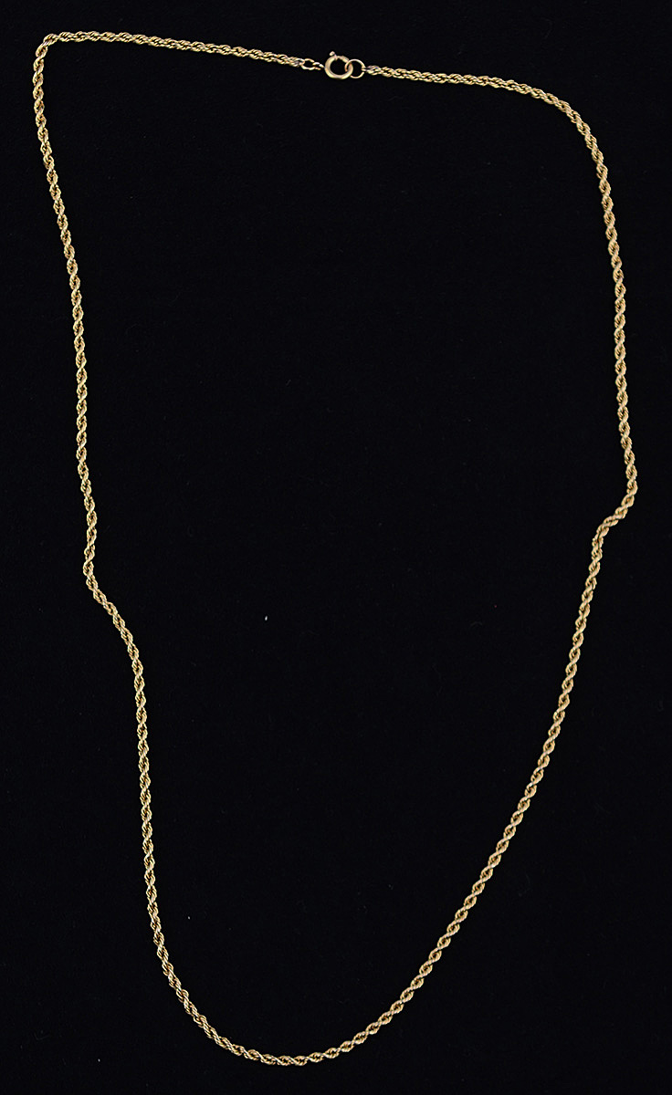 Colar de ouro amarelo 18 k. Peso total 14 g - Comprimento 62 cm. - foto 1 de 2