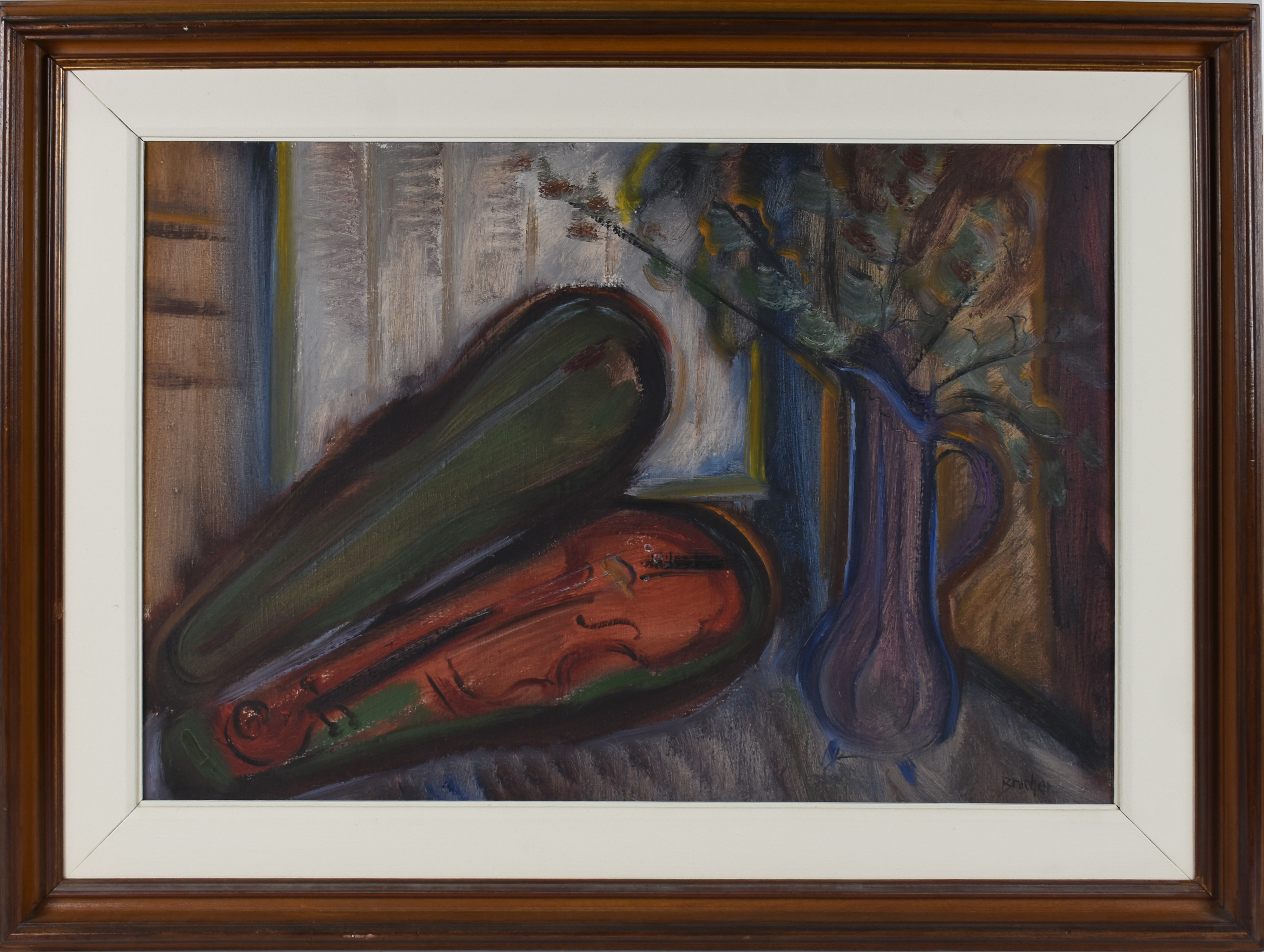 Carlos Bracher (1940), Violino e flores - foto 1 de 4