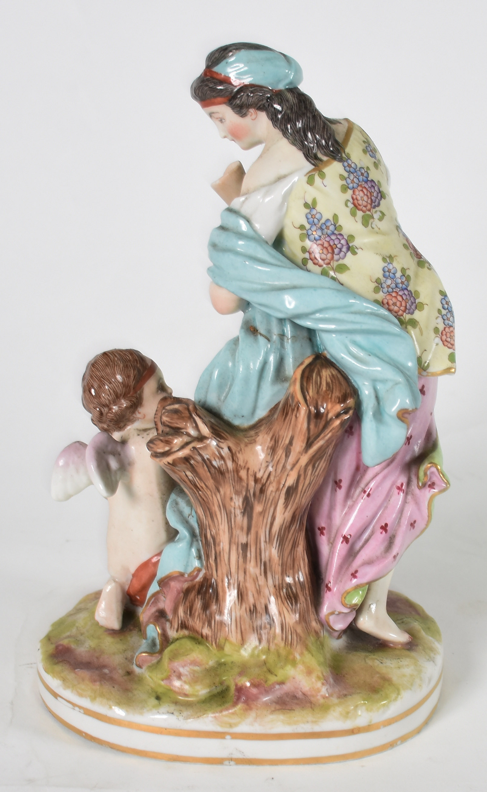 Grupo escultório de porcelana europeia, marcada na base... - foto 3 de 4